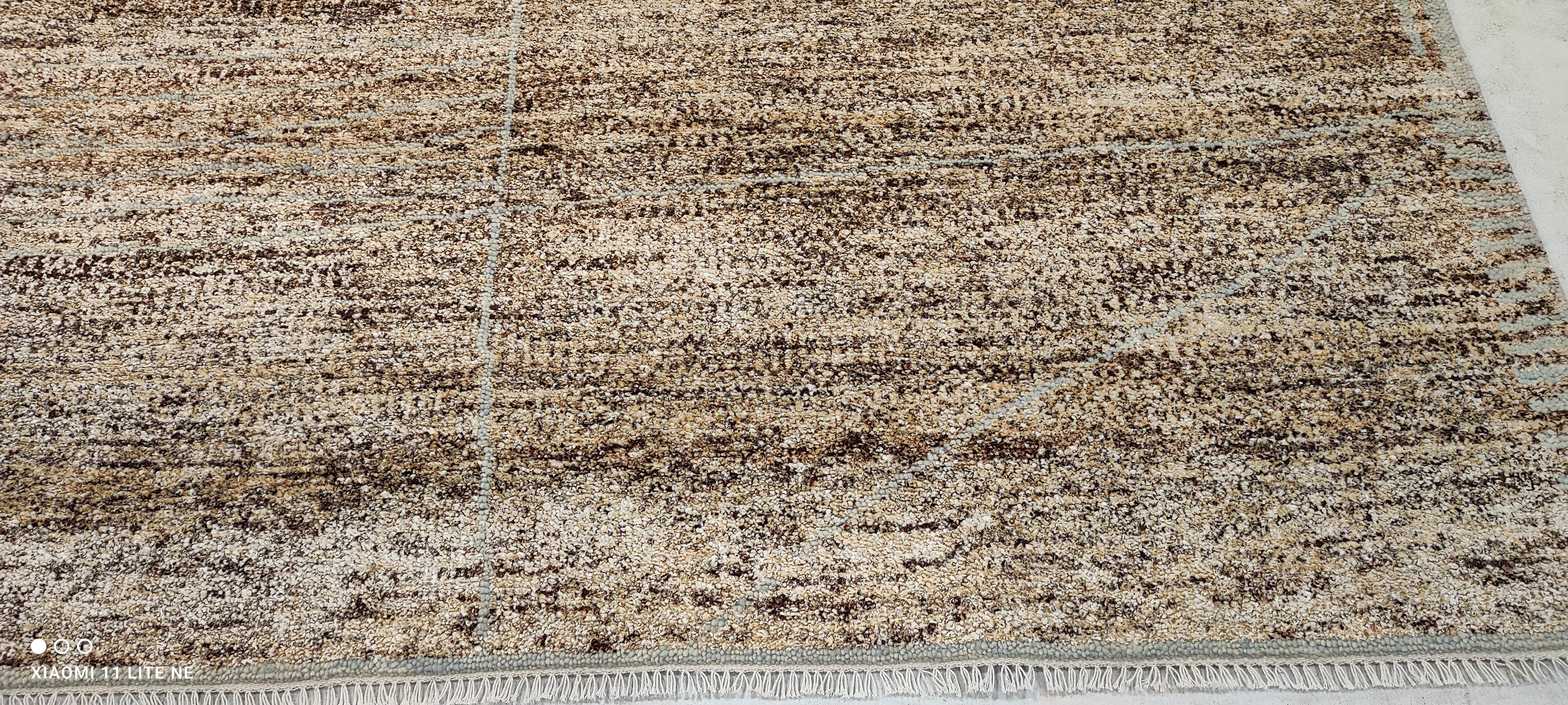 James Monroe Iglehart 8x10 Cream Hand-Knotted Moroccan Style Rug