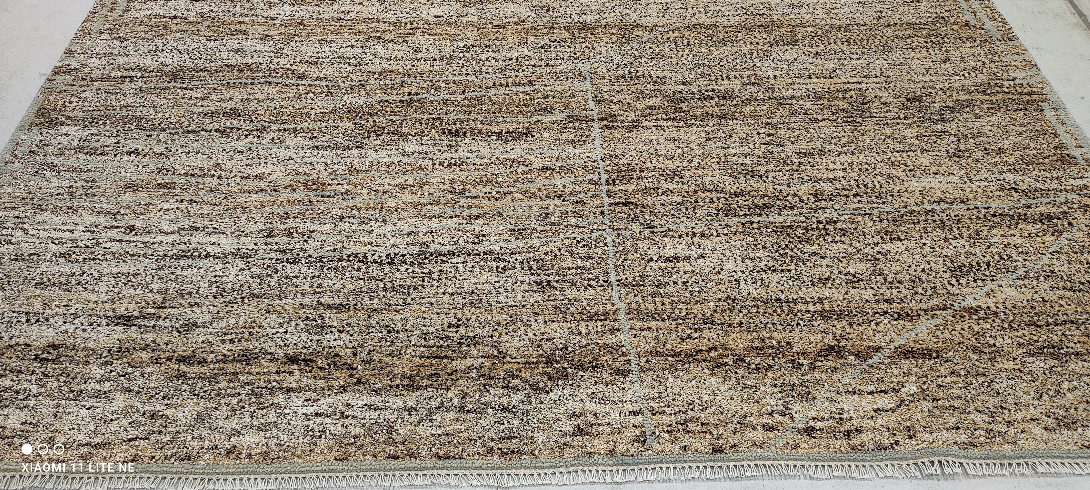 James Monroe Iglehart 8x10 Cream Hand-Knotted Moroccan Style Rug