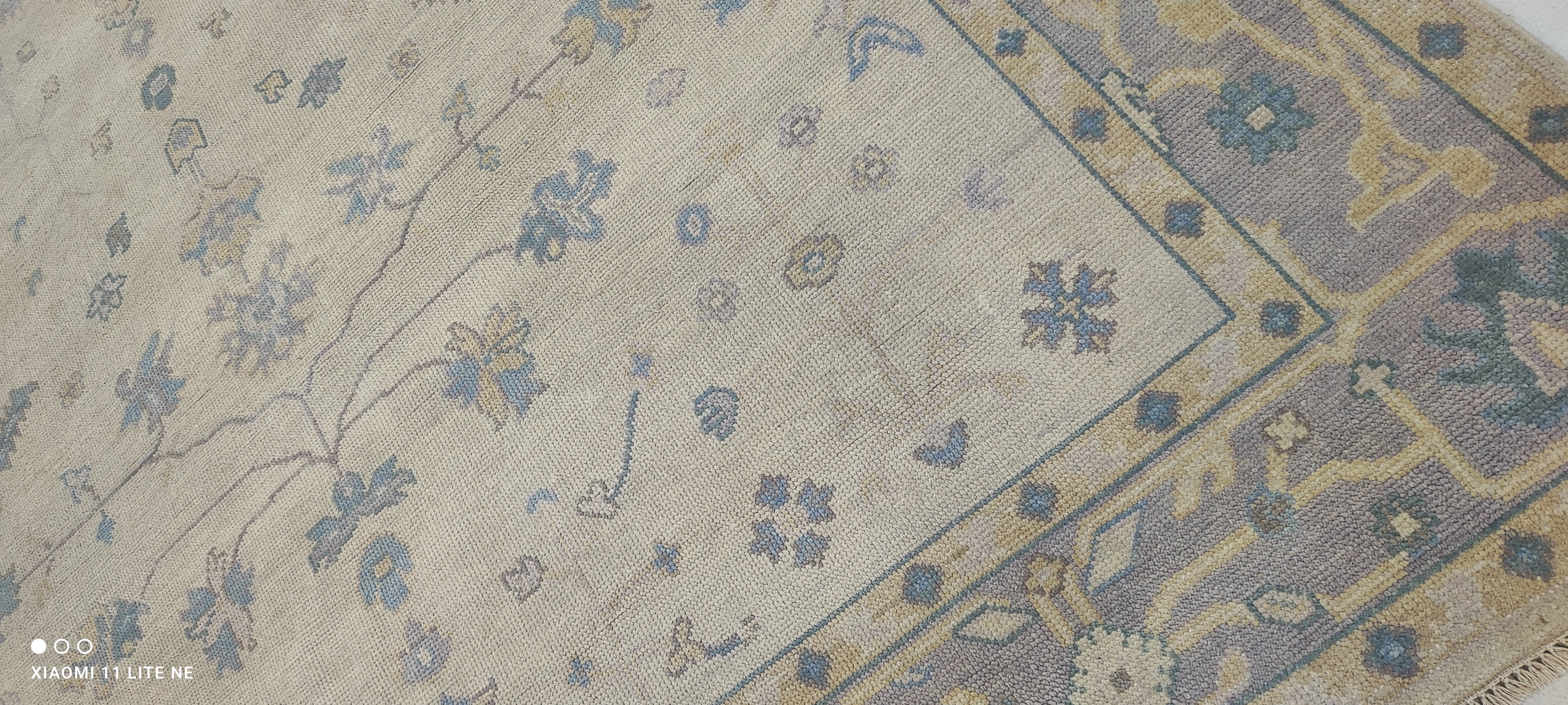 Wakeema Hollis 8x10 Lavender Hand-Knotted Oushak Rug