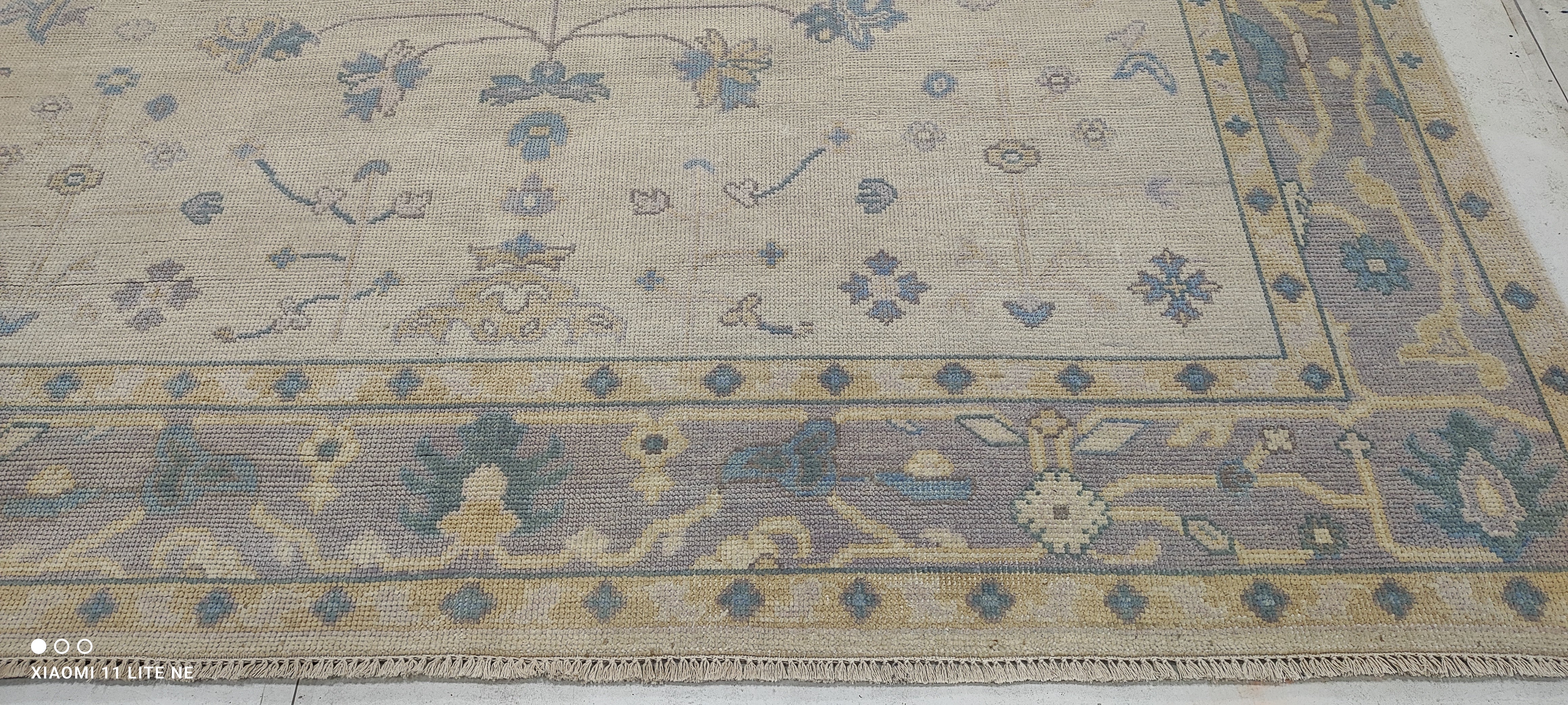 Wakeema Hollis 8x10 Lavender Hand-Knotted Oushak Rug