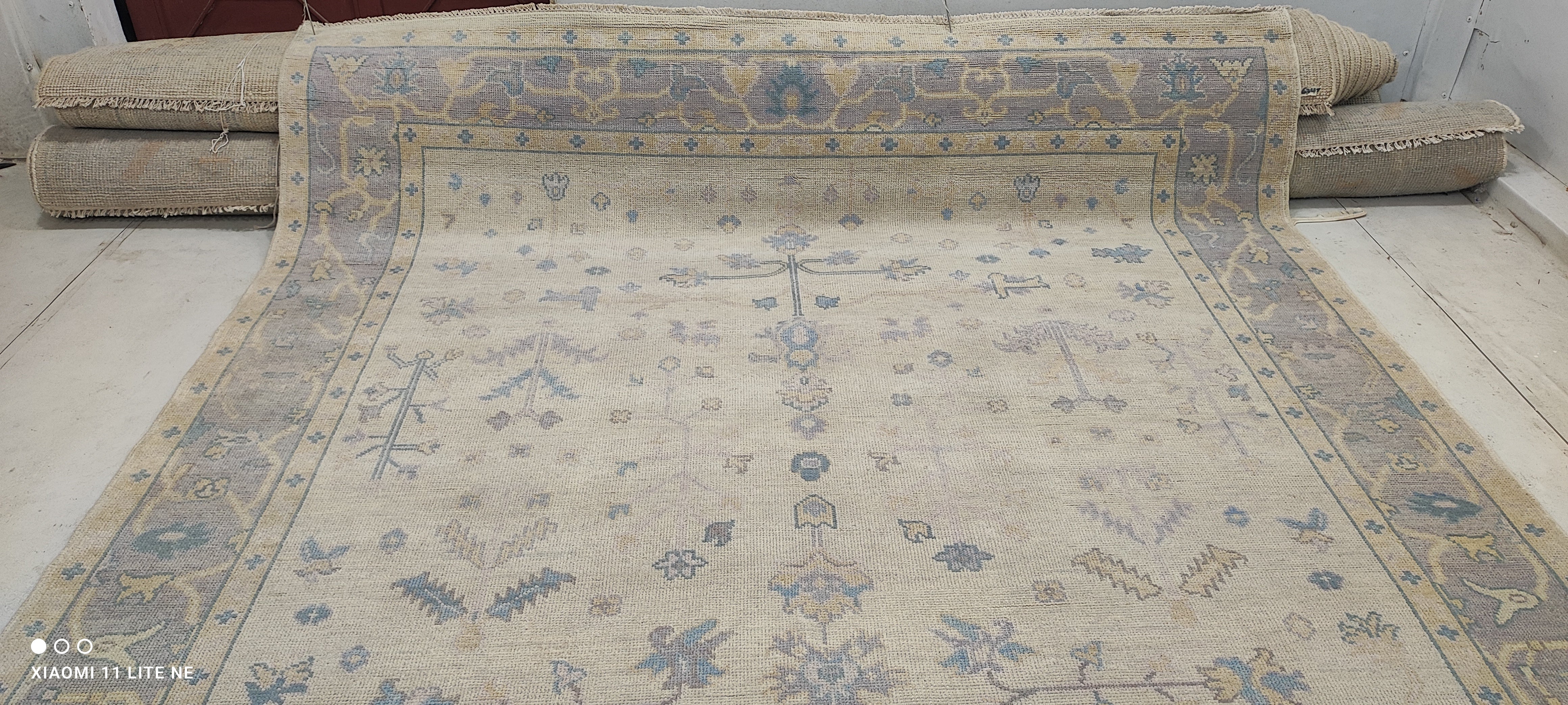 Wakeema Hollis 8x10 Lavender Hand-Knotted Oushak Rug