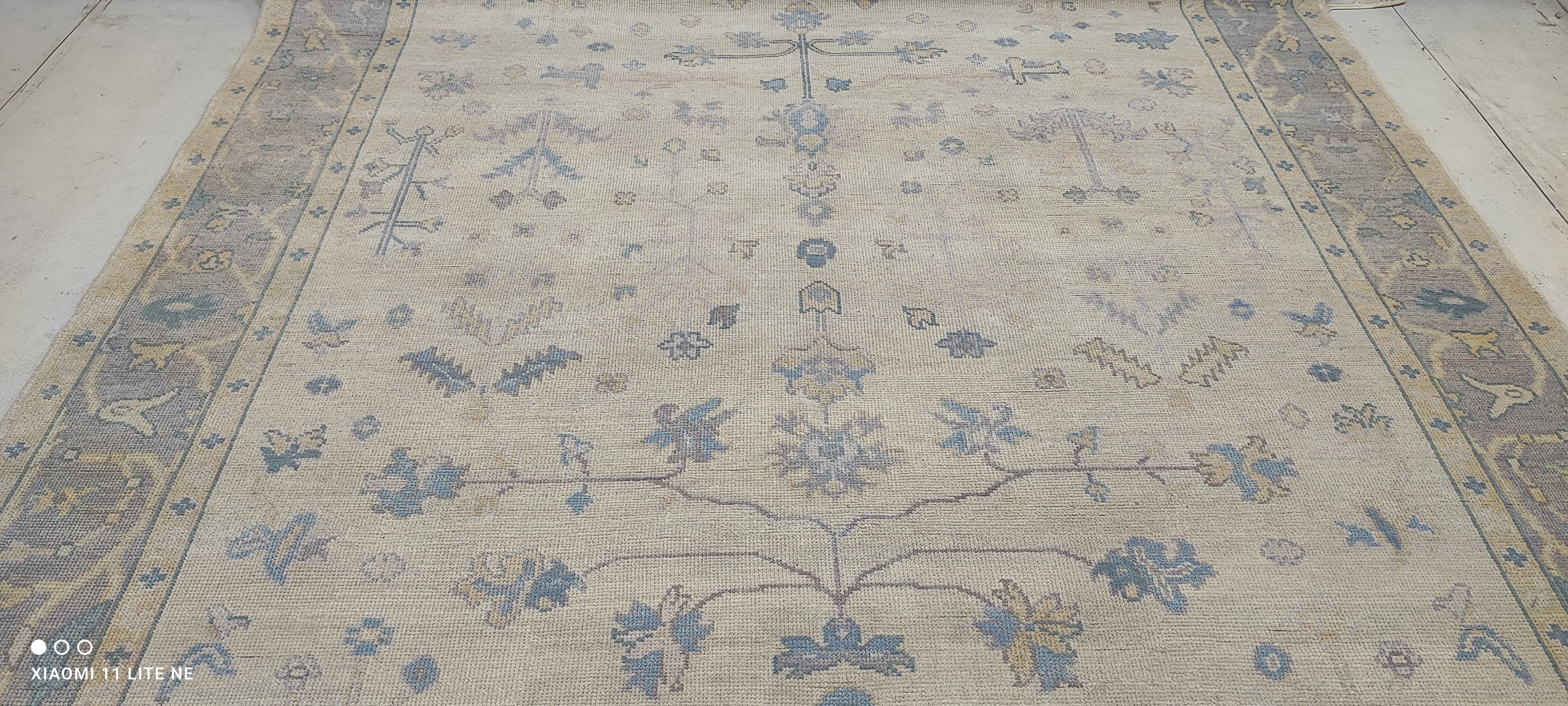 Wakeema Hollis 8x10 Lavender Hand-Knotted Oushak Rug
