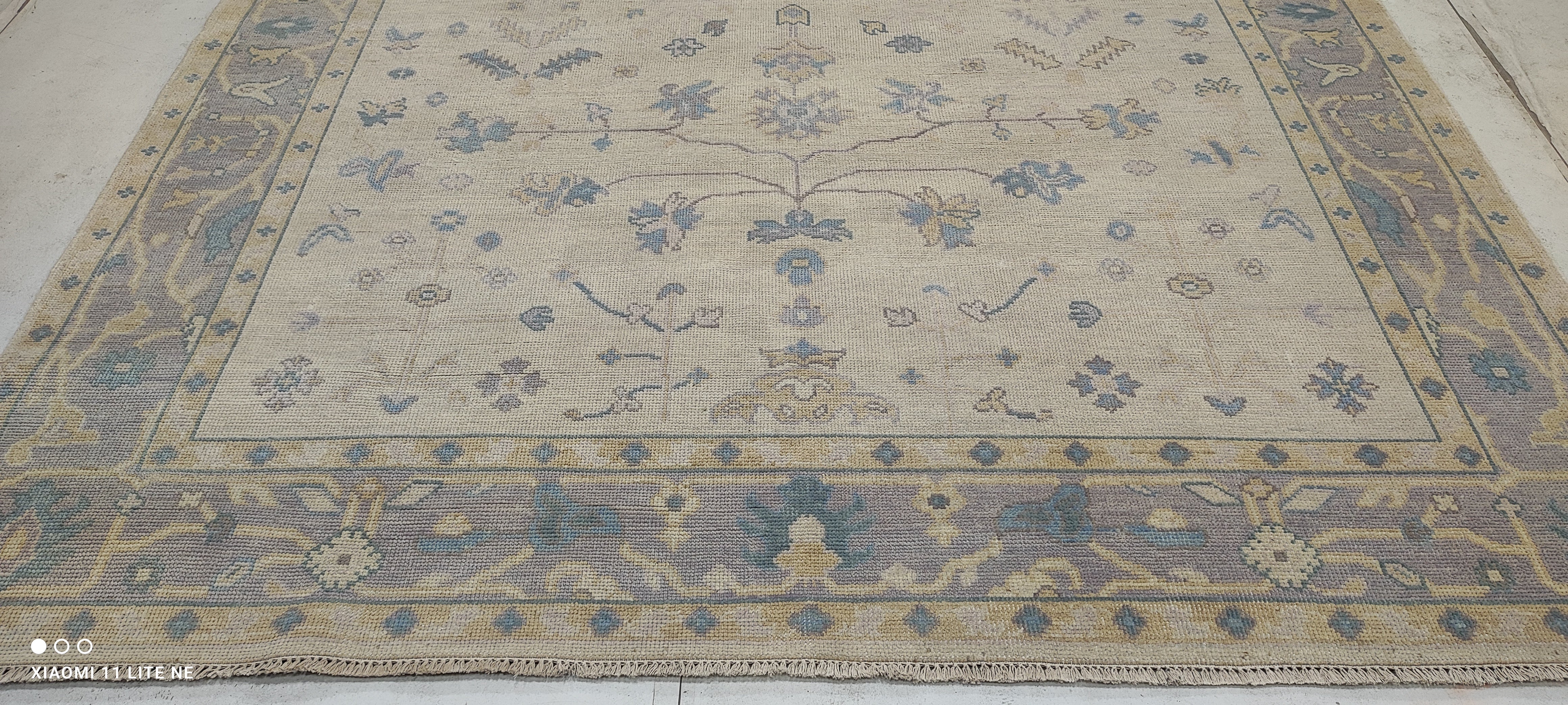 Wakeema Hollis 8x10 Lavender Hand-Knotted Oushak Rug