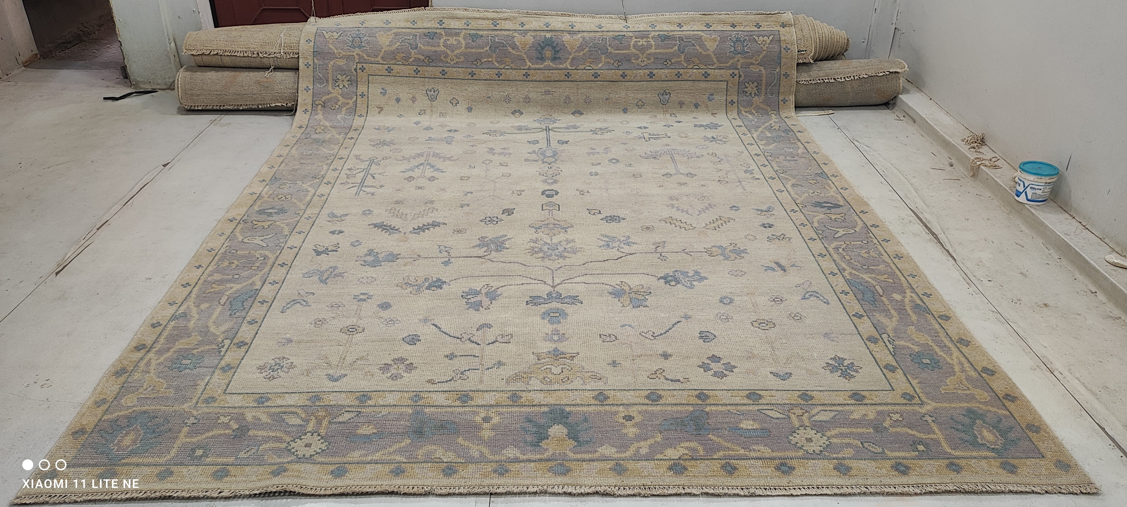 Wakeema Hollis 8x10 Lavender Hand-Knotted Oushak Rug