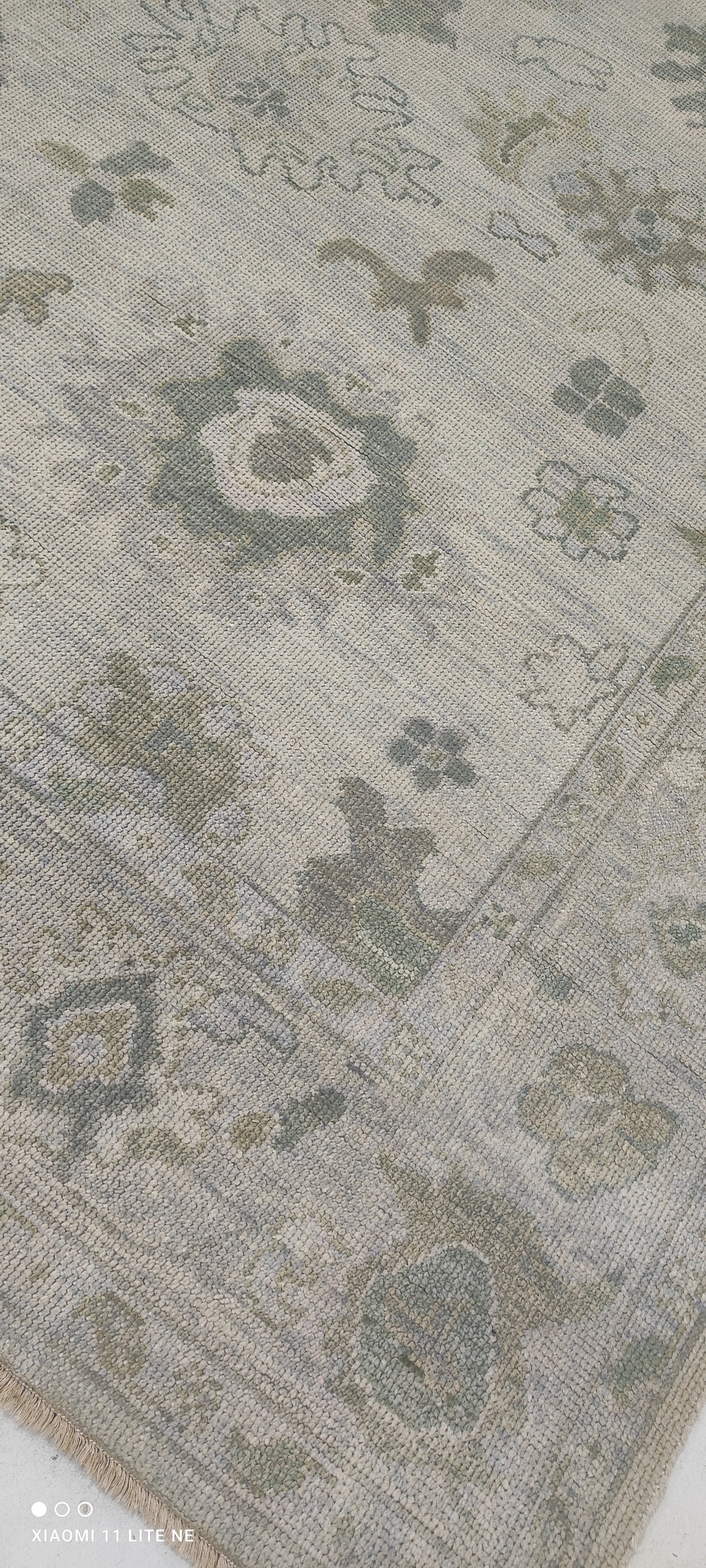 Harriet Herman 8x10 Grey Hand-Knotted Oushak Rug