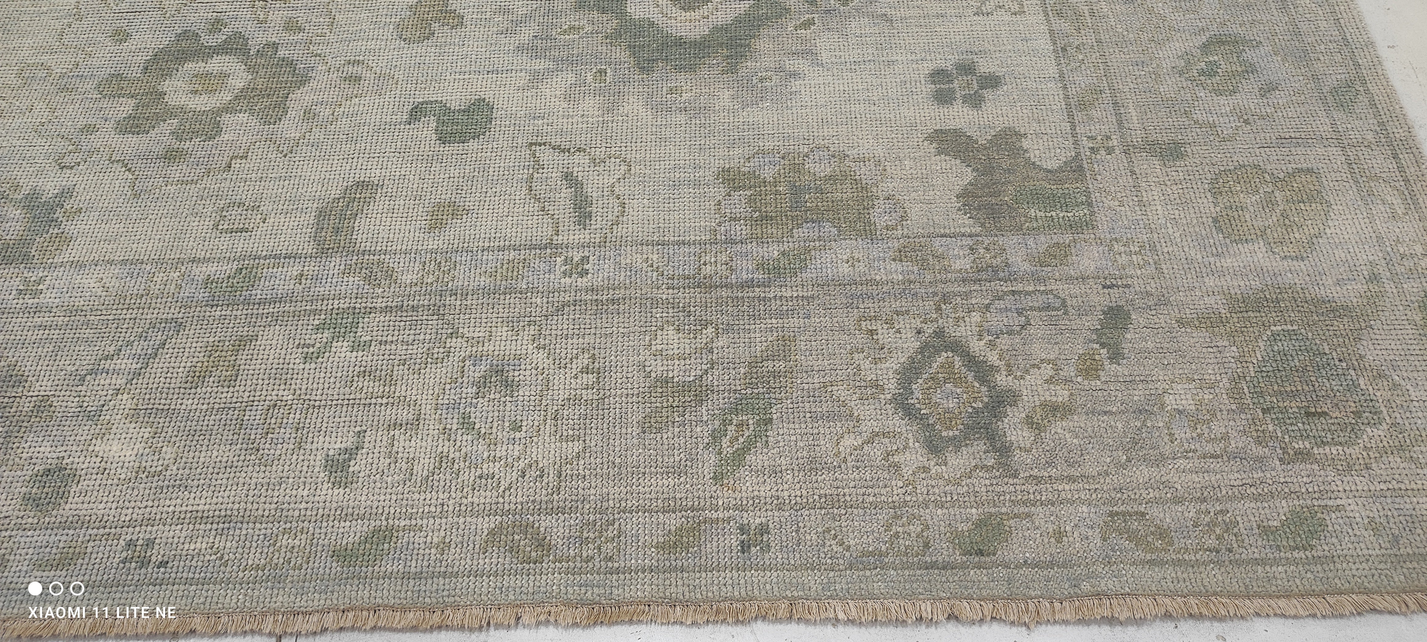 Harriet Herman 8x10 Grey Hand-Knotted Oushak Rug