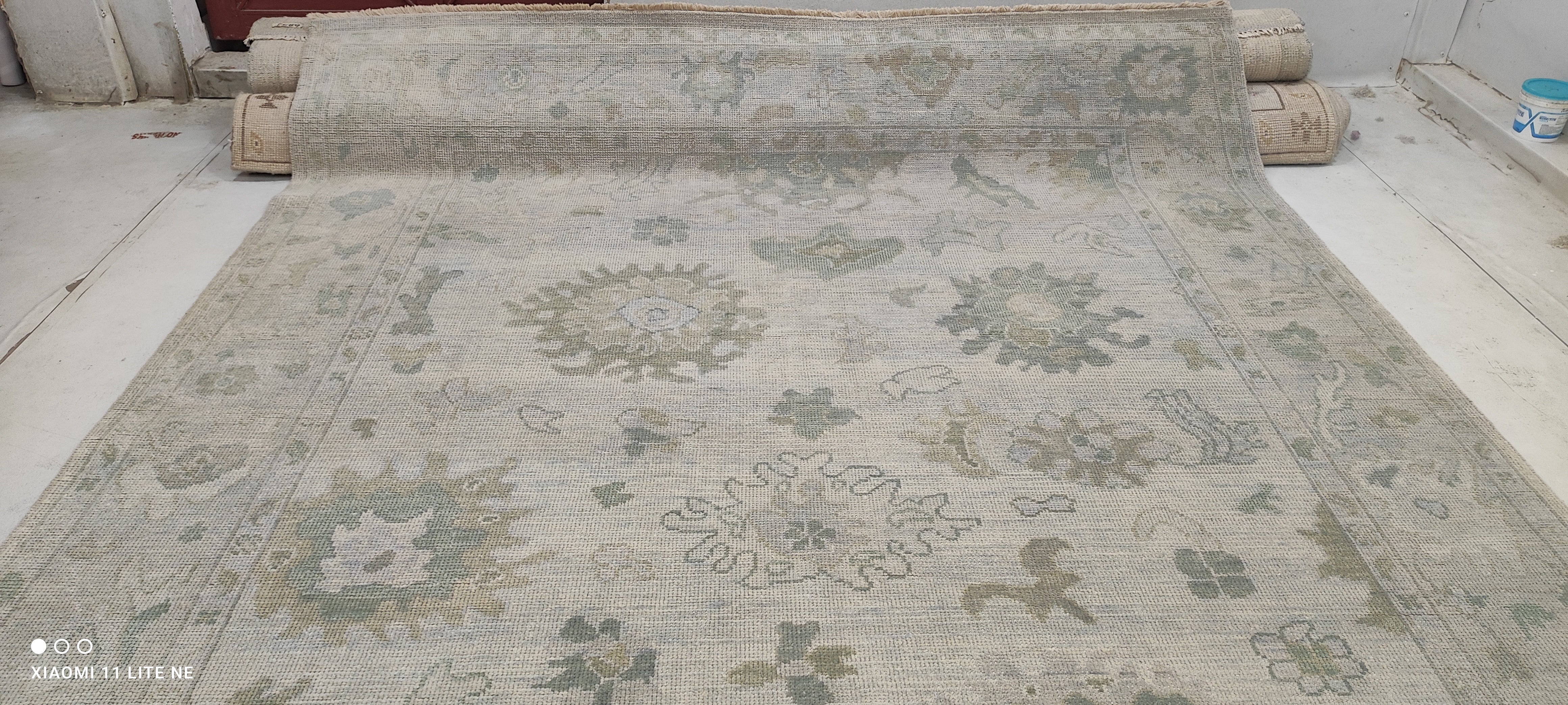 Harriet Herman 8x10 Grey Hand-Knotted Oushak Rug