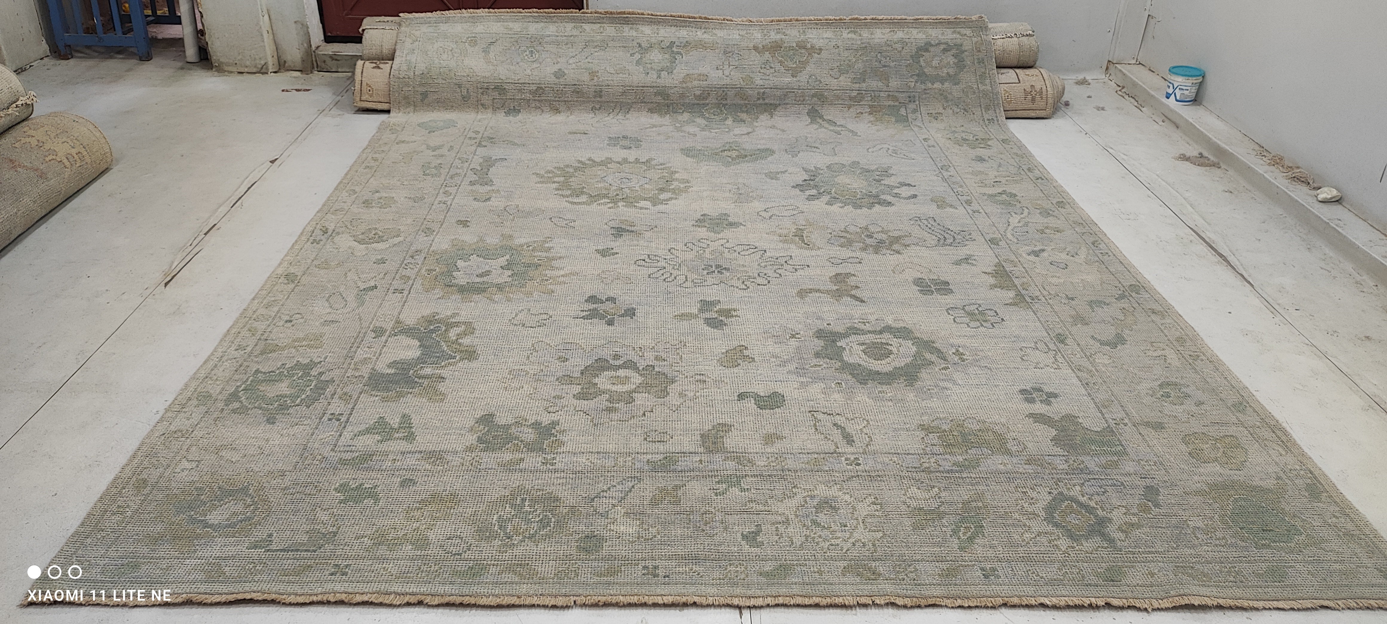 Harriet Herman 8x10 Grey Hand-Knotted Oushak Rug
