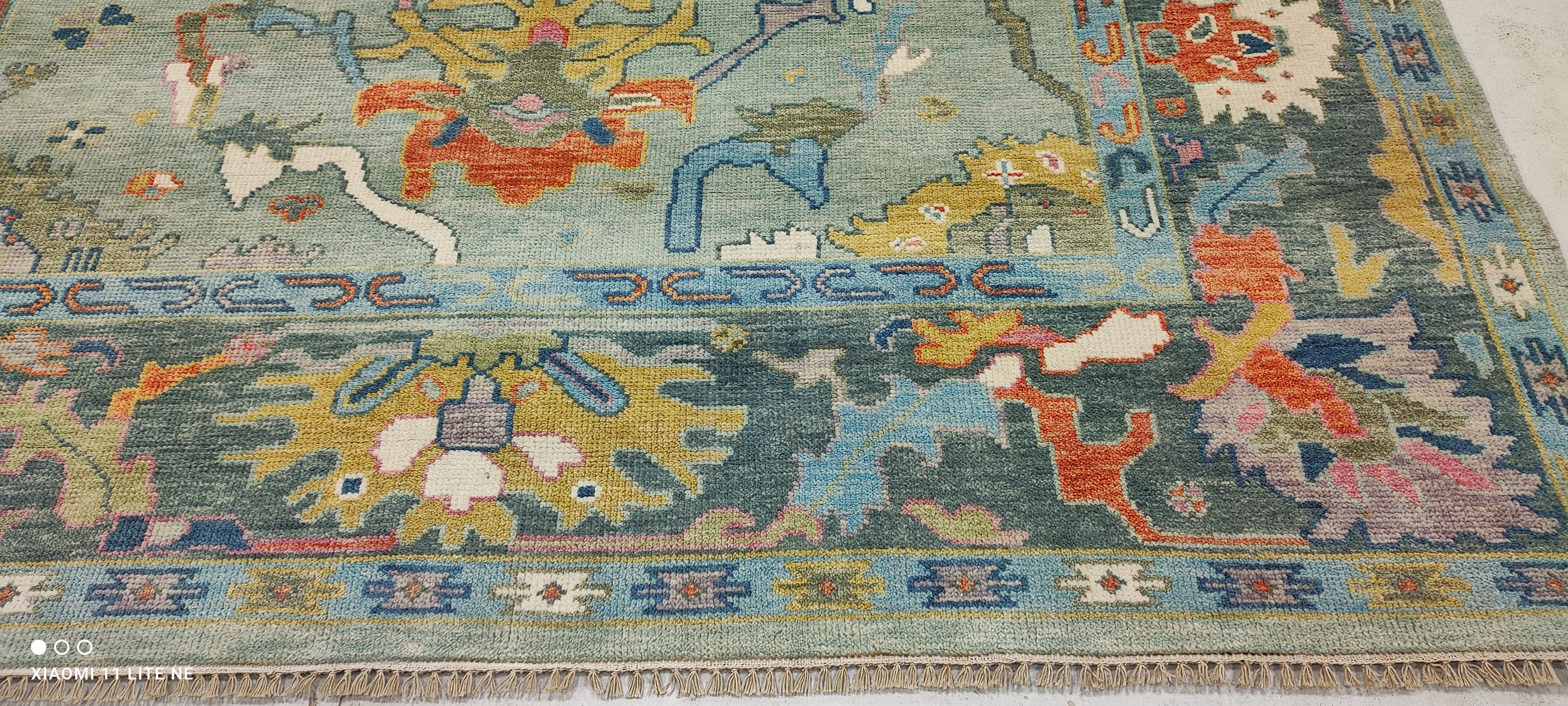 Joanna Glushak 8x10 Multi Color Hand-Knotted Oushak Rug