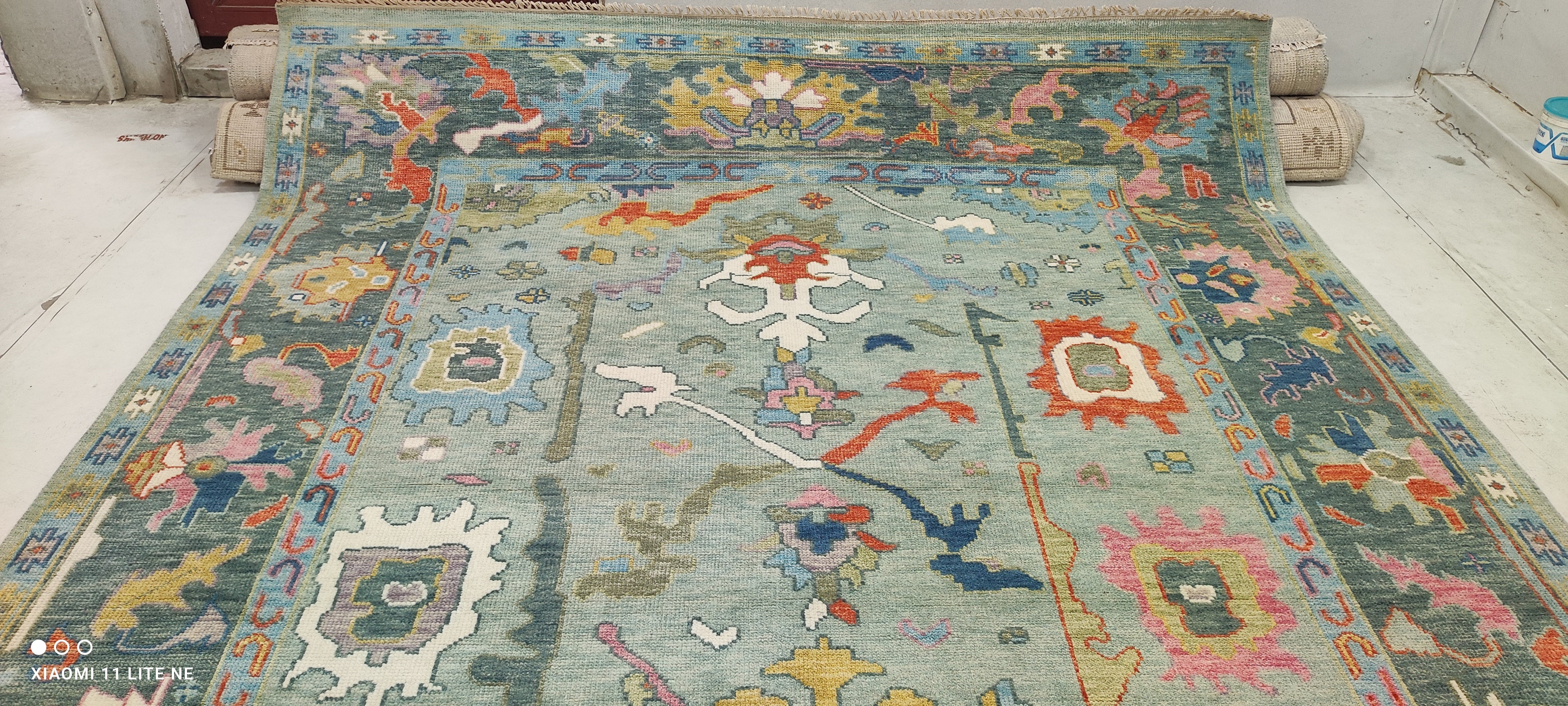 Joanna Glushak 8x10 Multi Color Hand-Knotted Oushak Rug