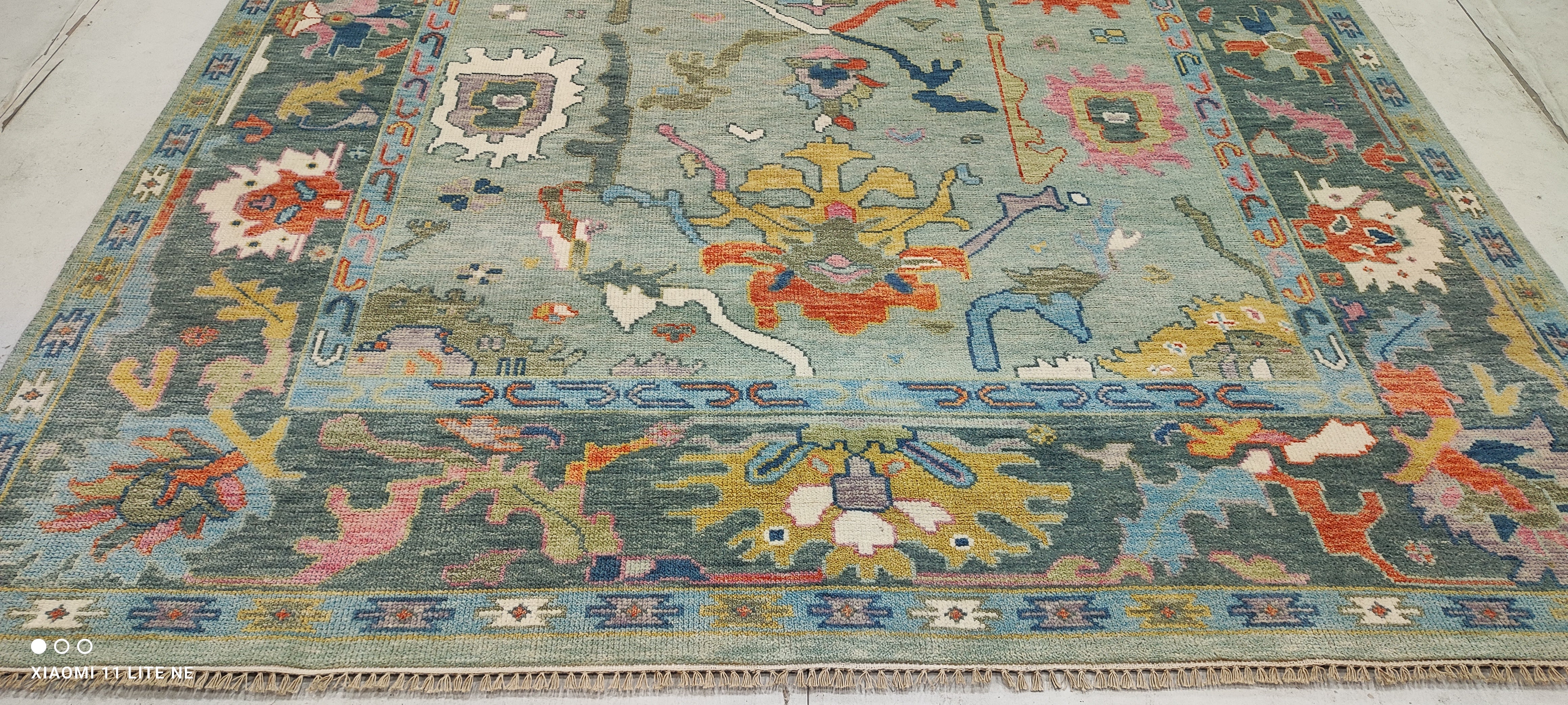 Joanna Glushak 8x10 Multi Color Hand-Knotted Oushak Rug