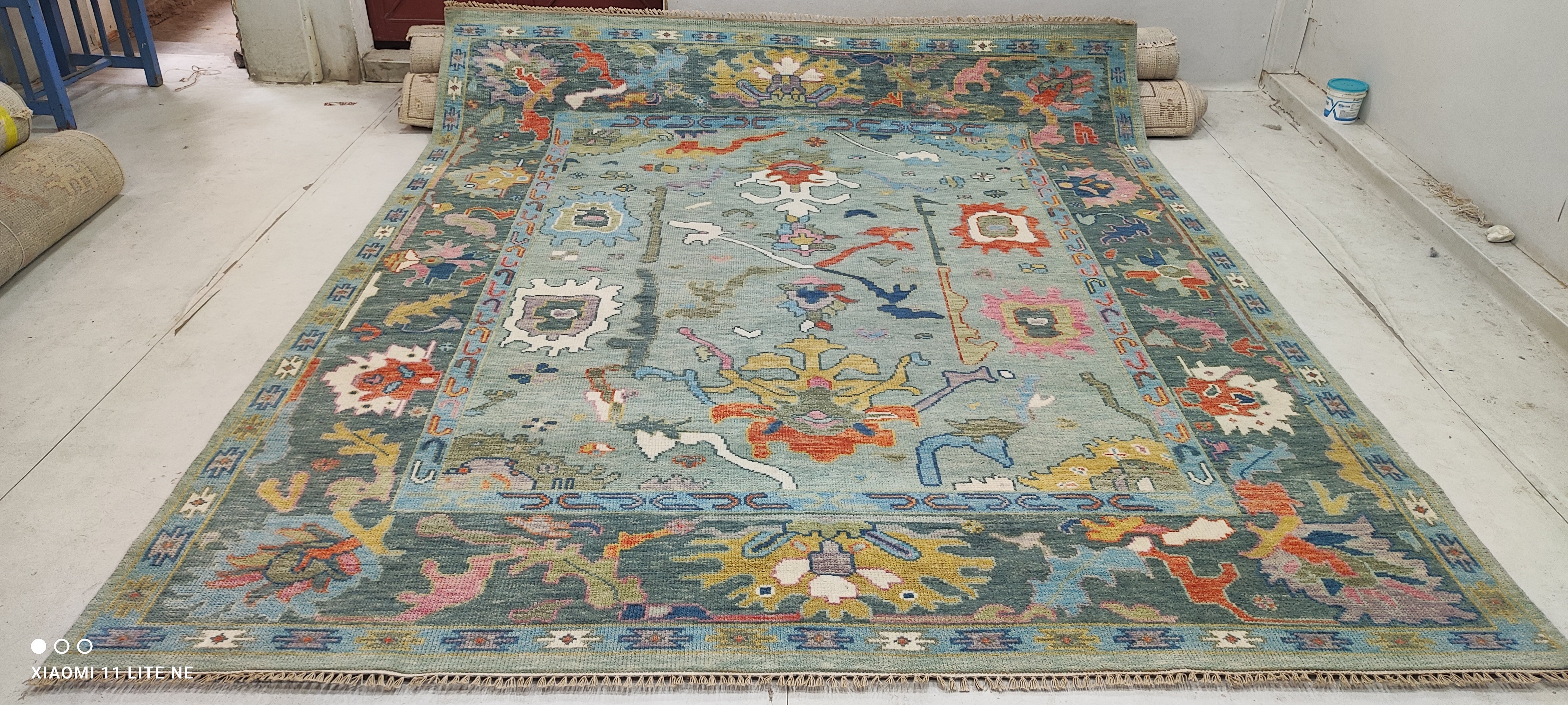 Joanna Glushak 8x10 Multi Color Hand-Knotted Oushak Rug