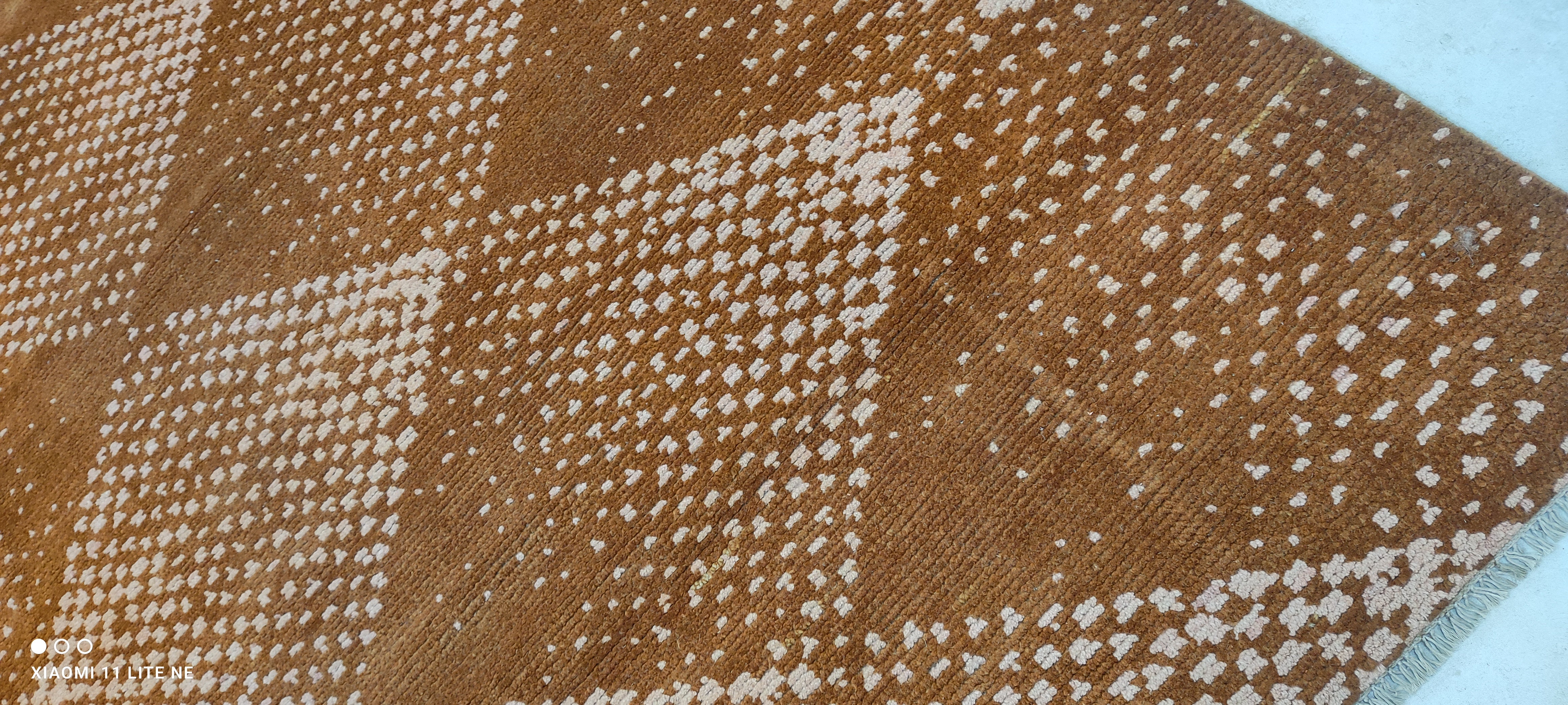 Jack O'Connell 8x10 Rust Hand-Knotted Modern Style Rug
