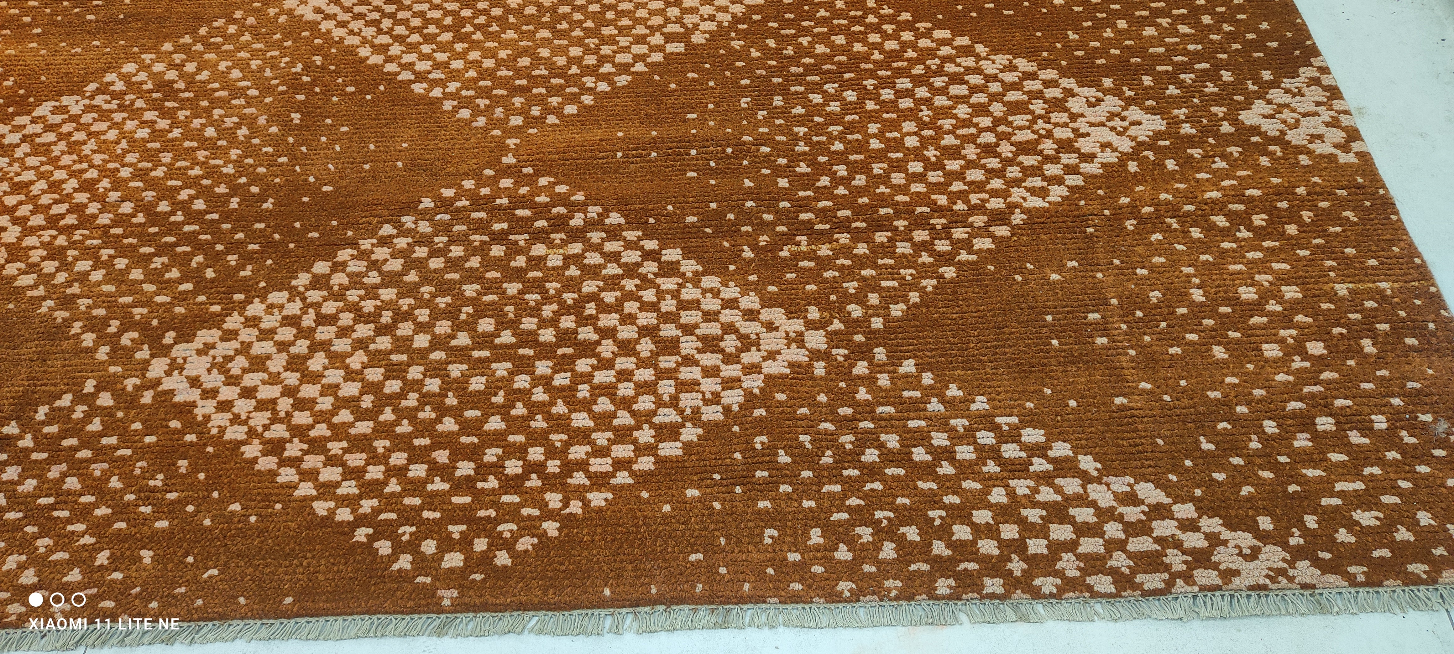 Jack O'Connell 8x10 Rust Hand-Knotted Modern Style Rug