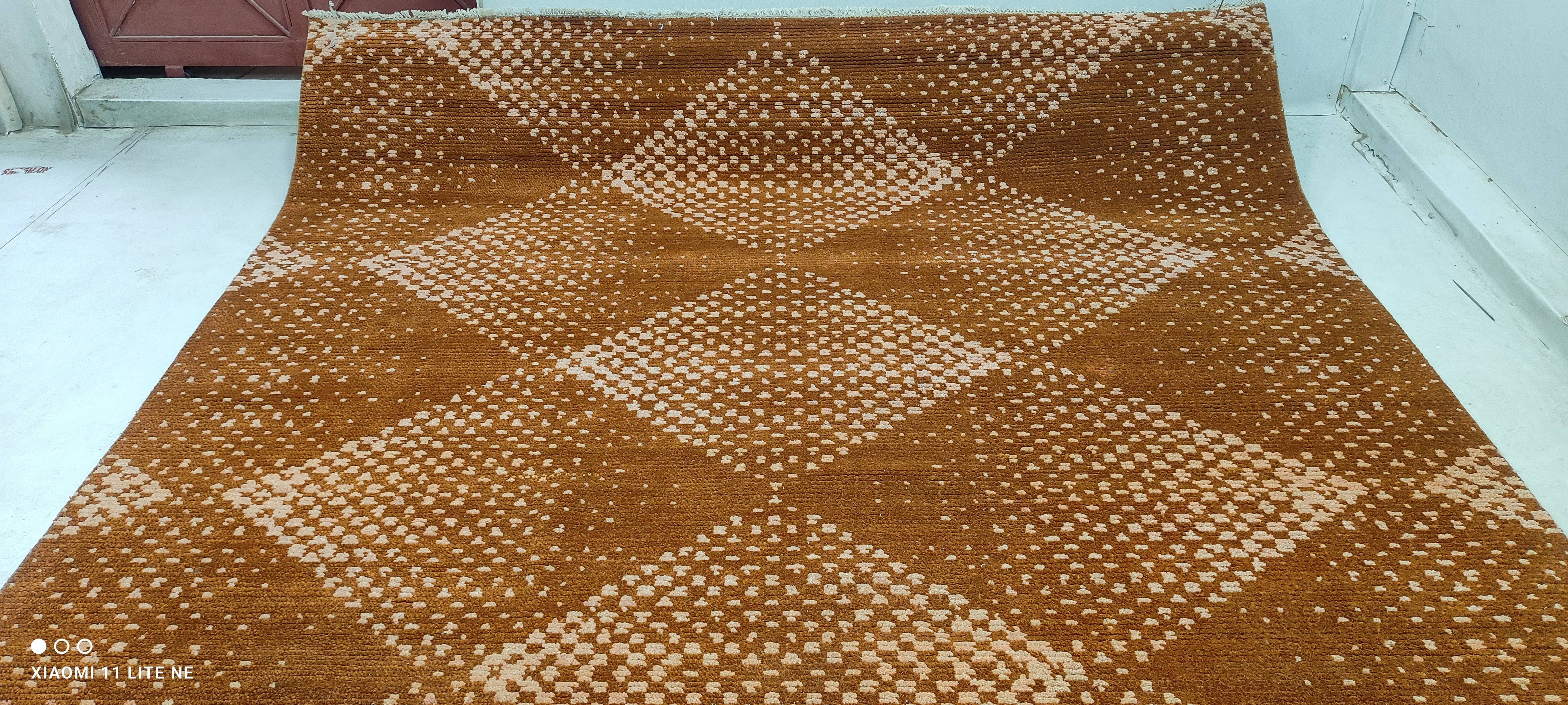 Jack O'Connell 8x10 Rust Hand-Knotted Modern Style Rug