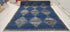 Chris Chirdon 8x10 Blue Hand-Knotted Modern Style Rug