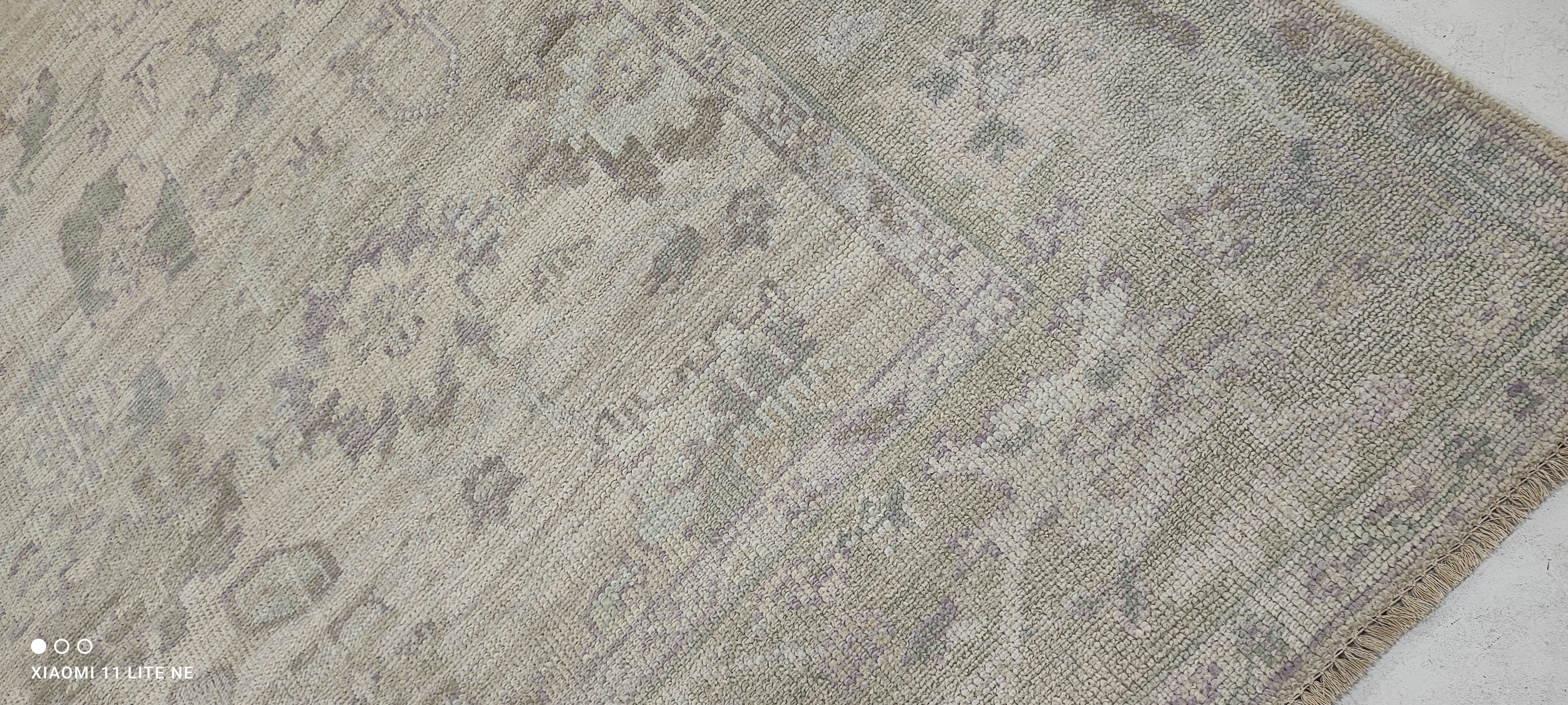 Raven Bowens 7.9x10 Grey Hand-Knotted Oushak Rug