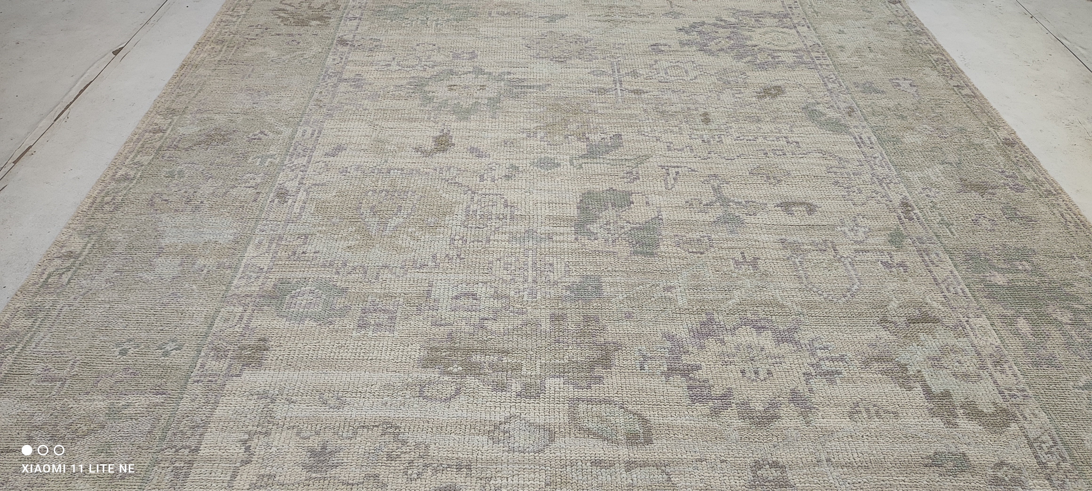 Raven Bowens 7.9x10 Grey Hand-Knotted Oushak Rug