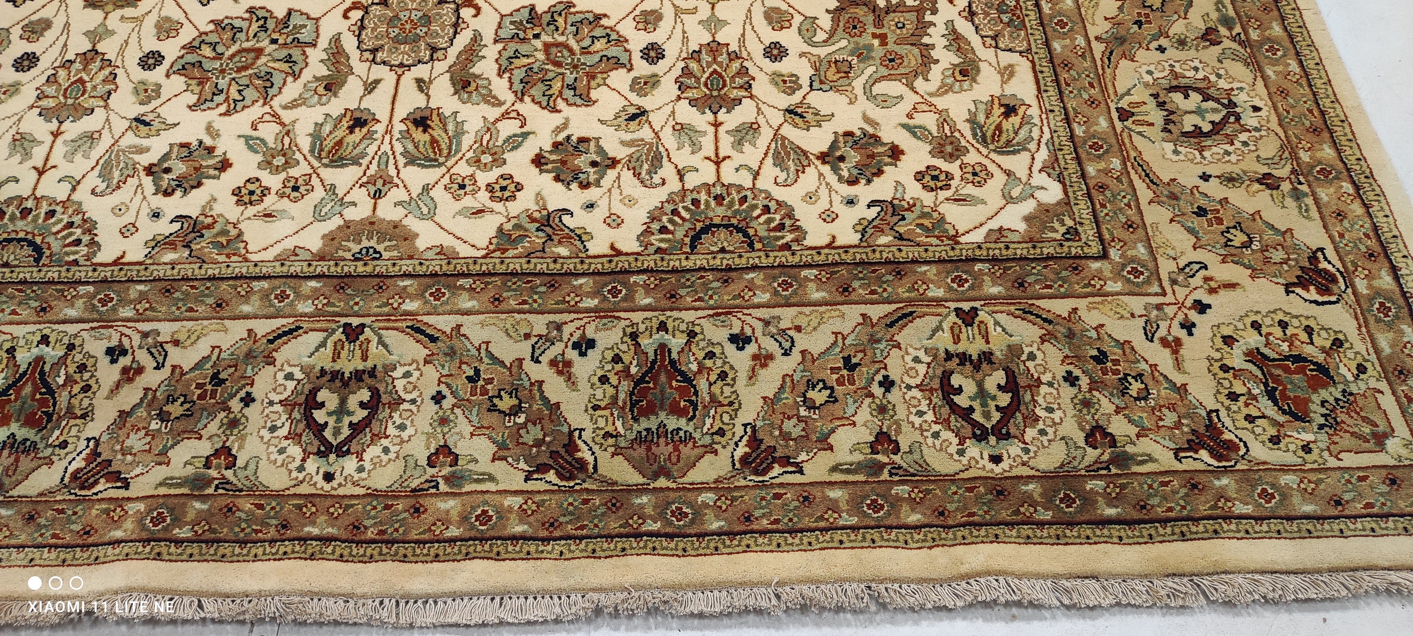 Tilly Virgil 8x11.6 Brown Hand-Knotted Kashan Rug