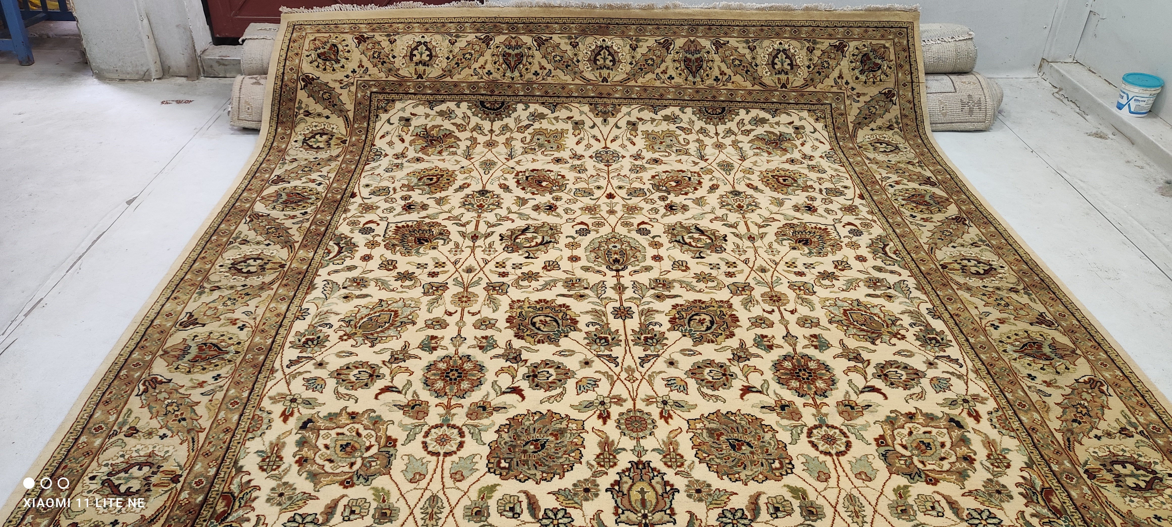 Tilly Virgil 8x11.6 Brown Hand-Knotted Kashan Rug