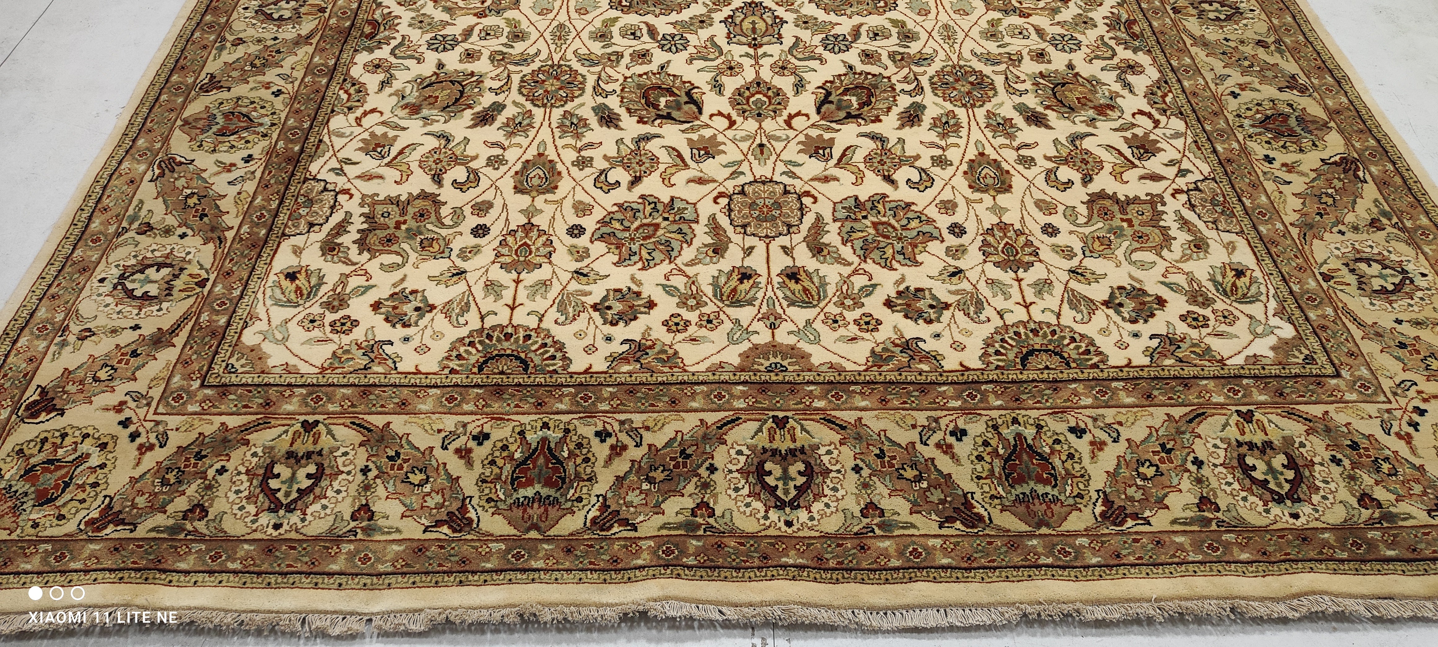 Tilly Virgil 8x11.6 Brown Hand-Knotted Kashan Rug
