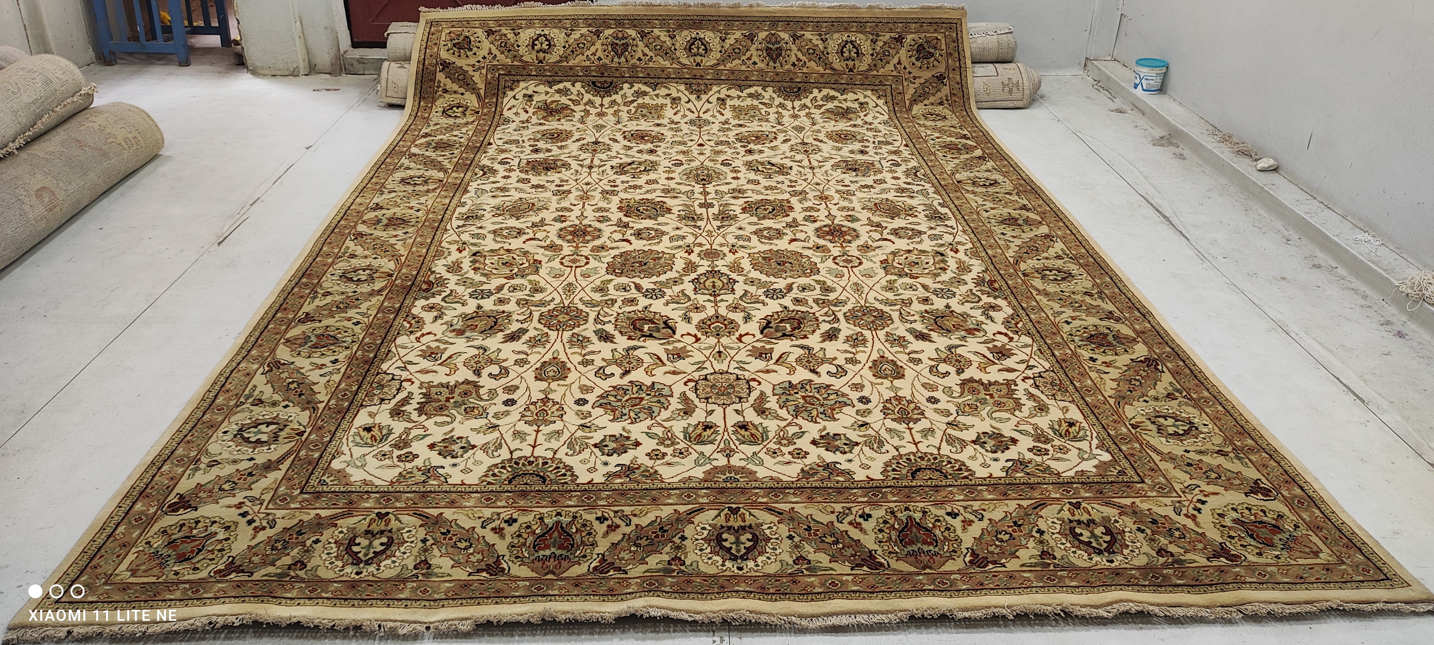 Tilly Virgil 8x11.6 Brown Hand-Knotted Kashan Rug