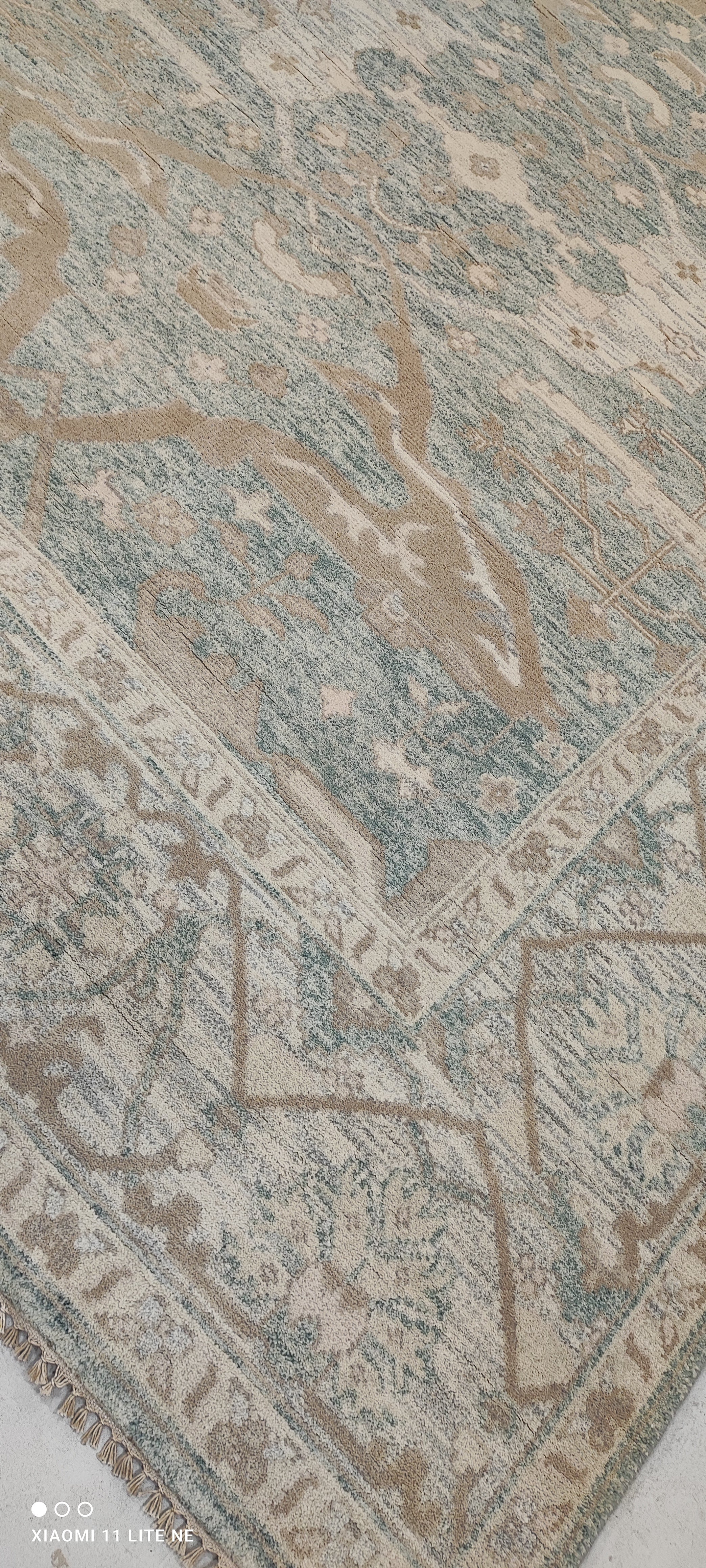 Kelly Allen 8x10 Light Green Hand-Knotted Oushak Rug