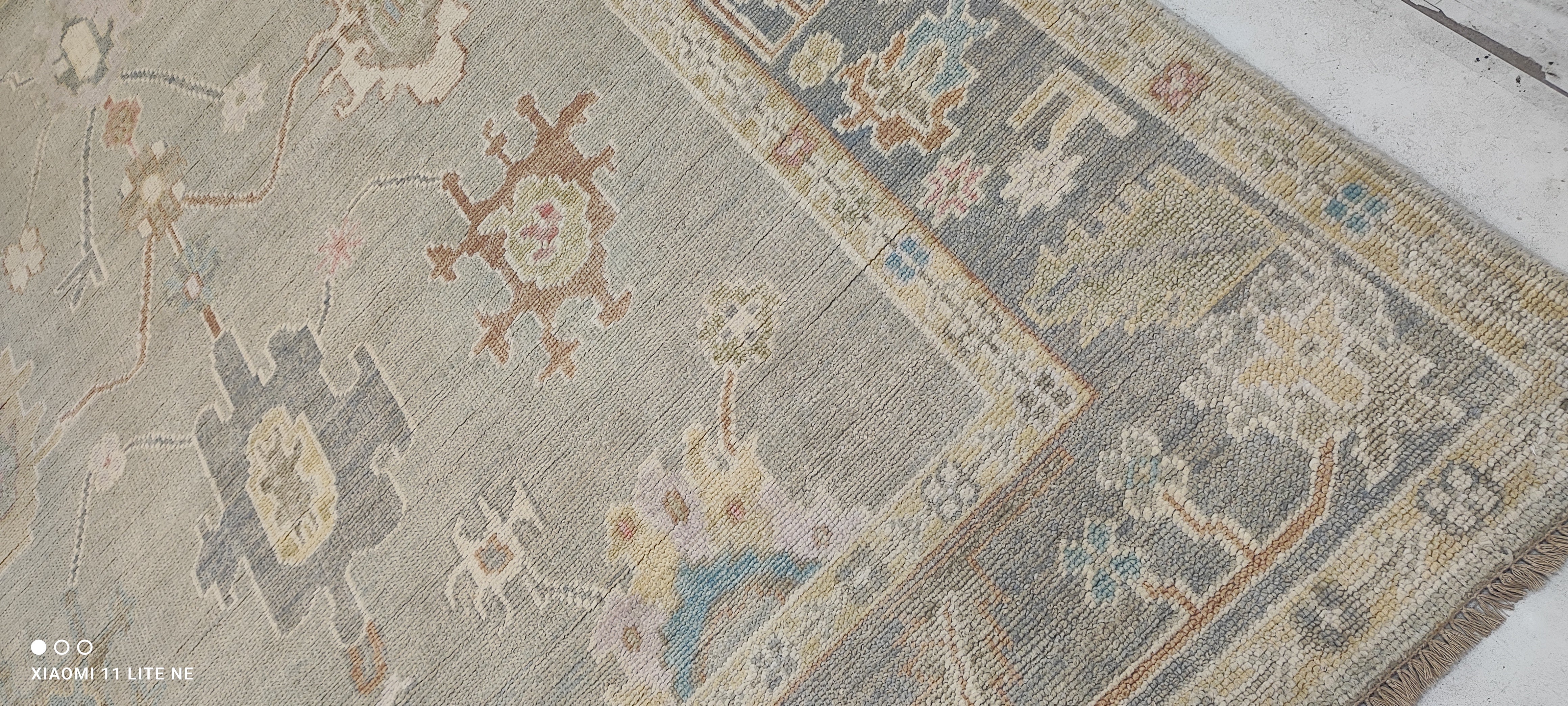 Penny Abdul 8x10 Grey Hand-Knotted Oushak Rug