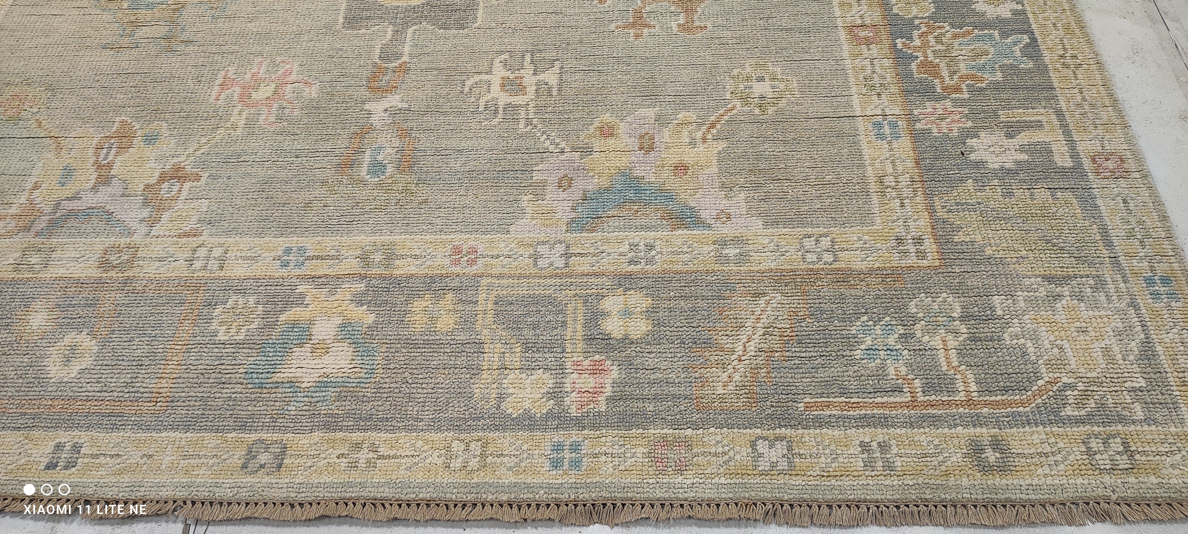 Penny Abdul 8x10 Grey Hand-Knotted Oushak Rug