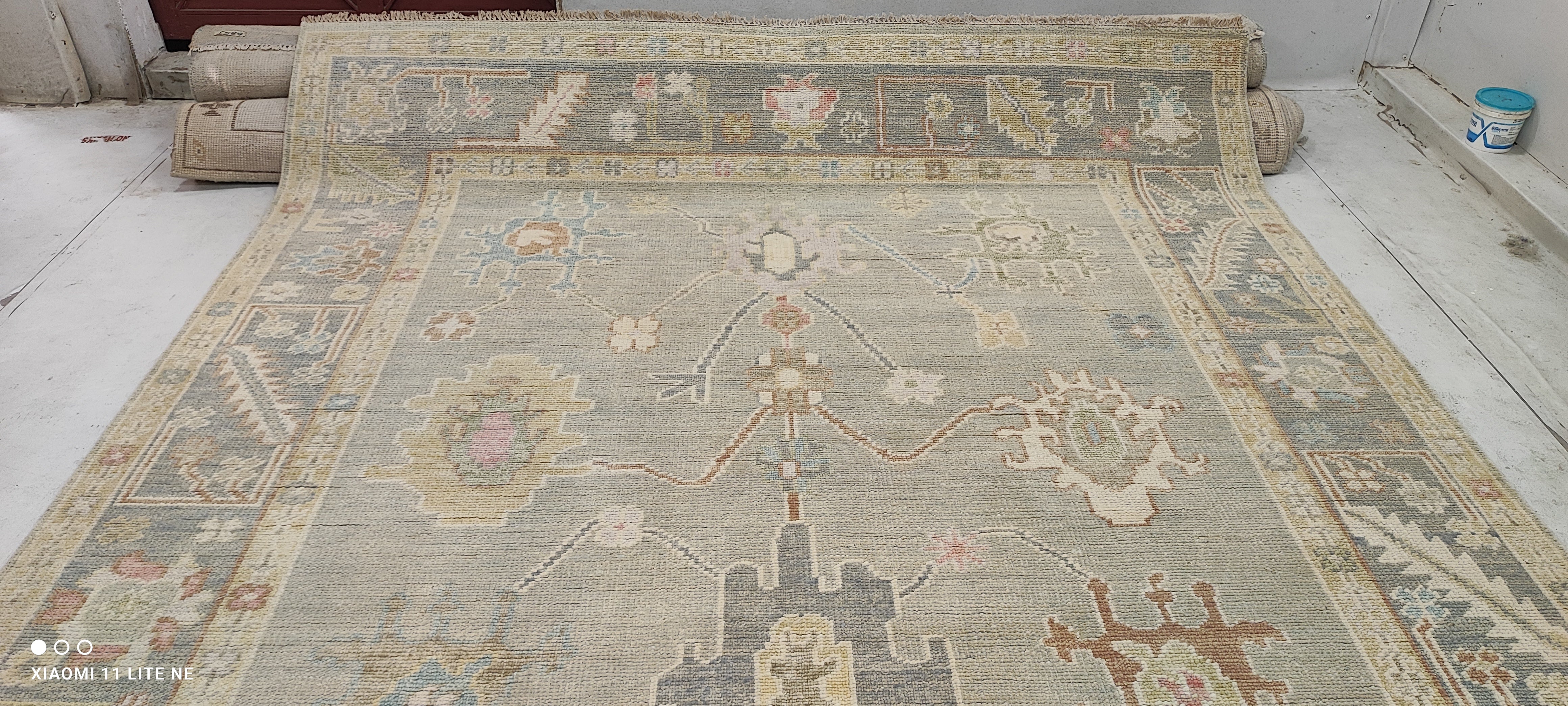 Penny Abdul 8x10 Grey Hand-Knotted Oushak Rug