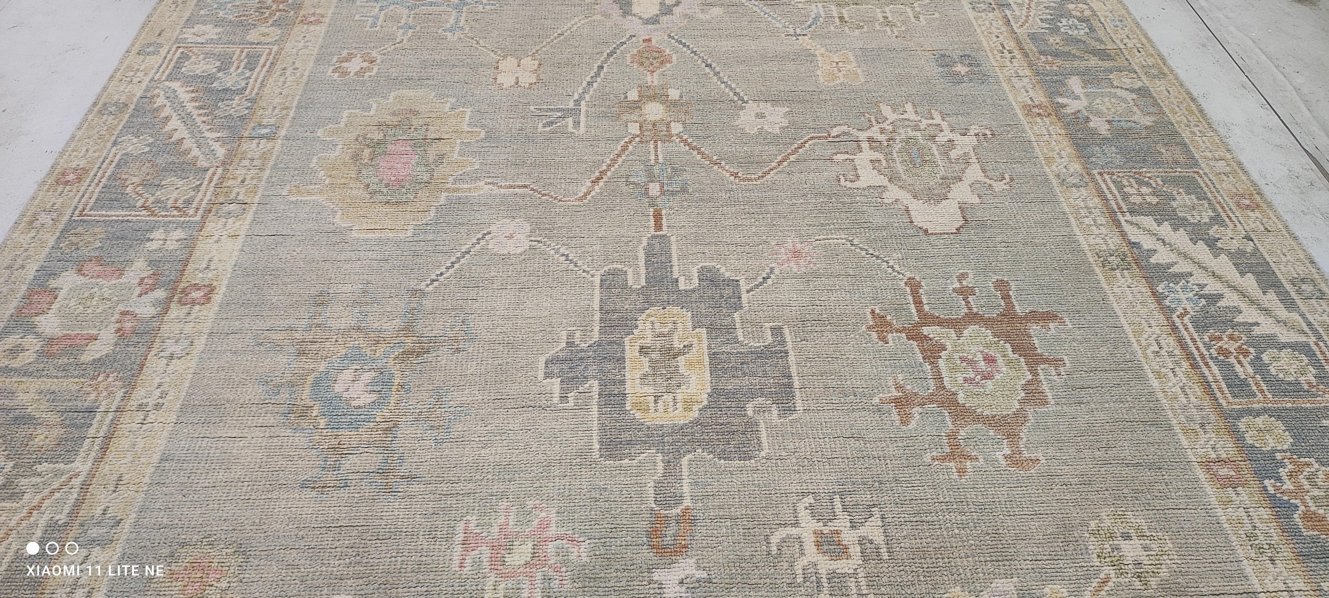 Penny Abdul 8x10 Grey Hand-Knotted Oushak Rug