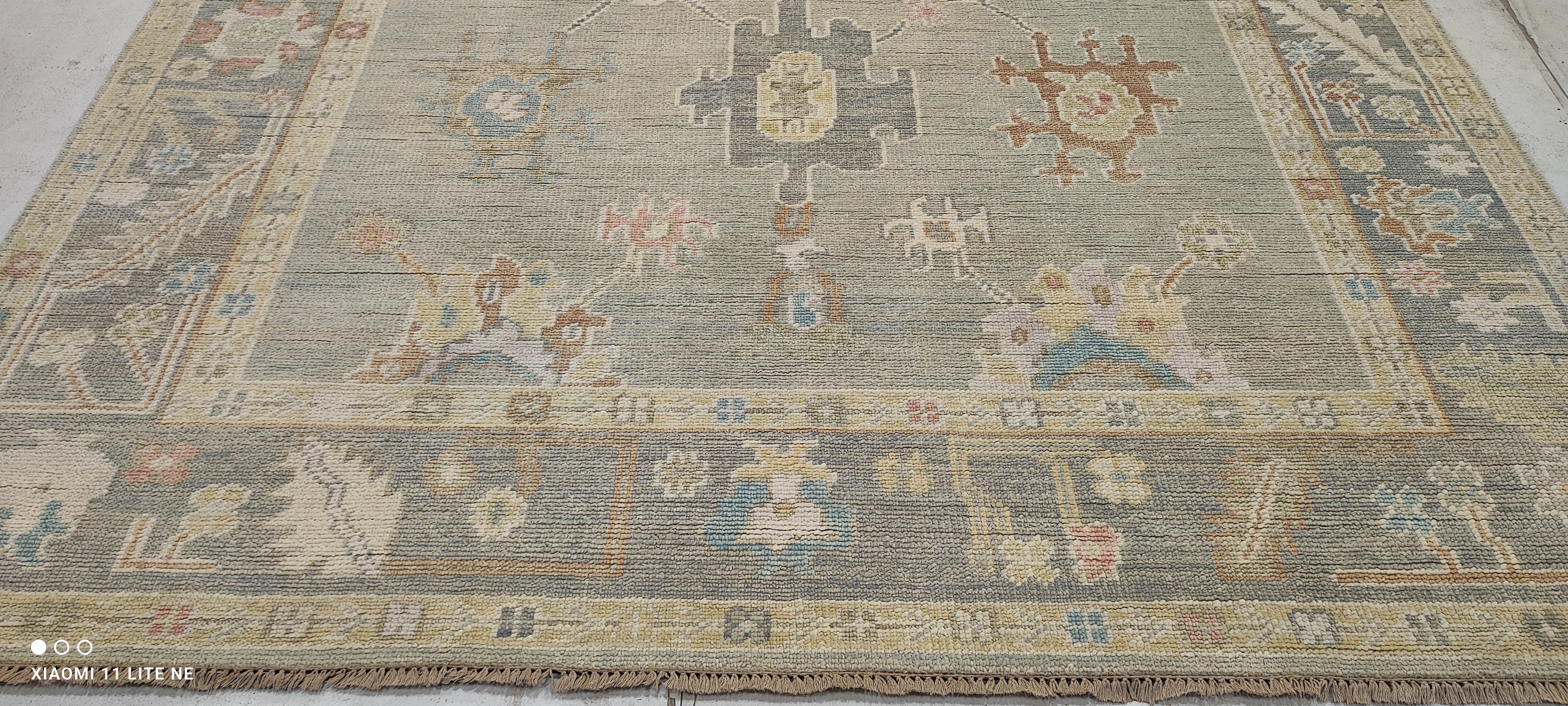 Penny Abdul 8x10 Grey Hand-Knotted Oushak Rug