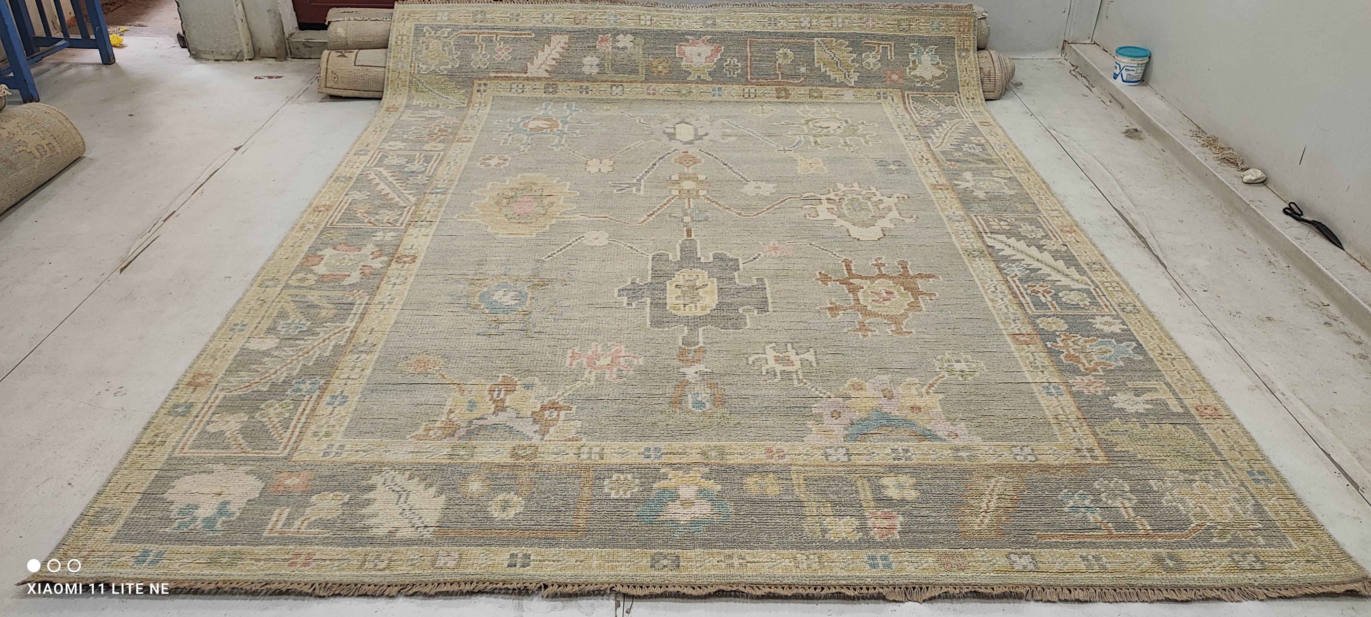 Penny Abdul 8x10 Grey Hand-Knotted Oushak Rug