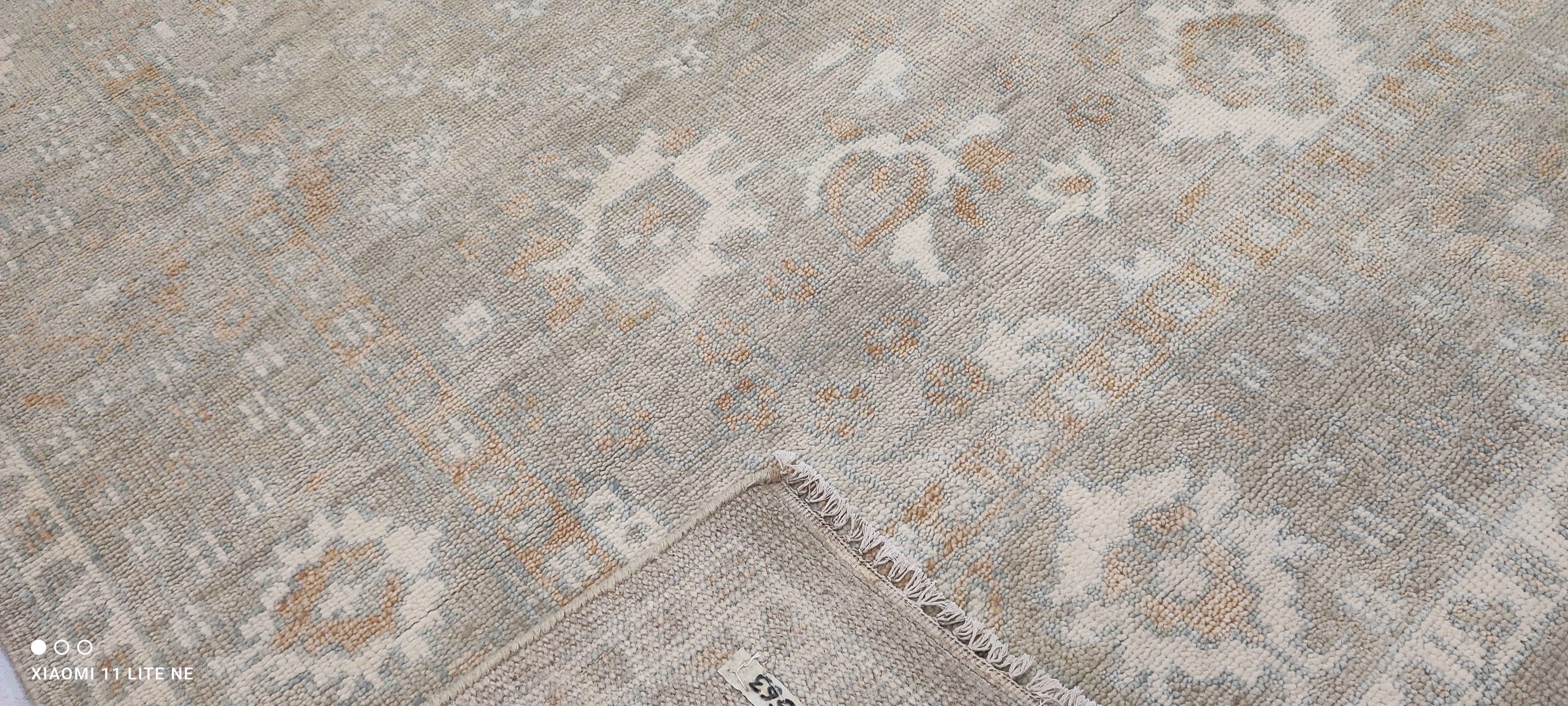 Kelly Bishop 8x10 Grey Hand-Knotted Oushak Rug