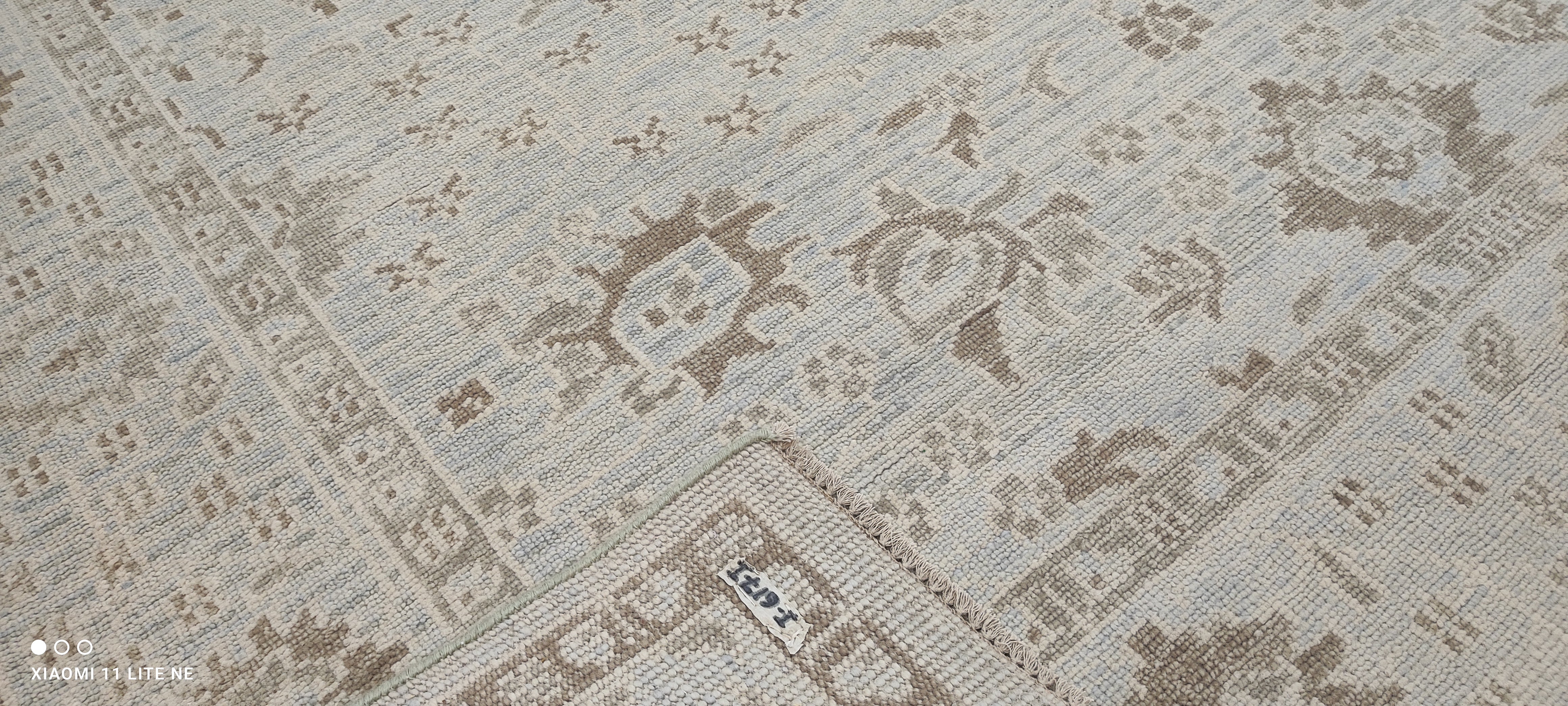 Nina Arianda 8x10 Light Green Hand-Knotted Oushak Rug