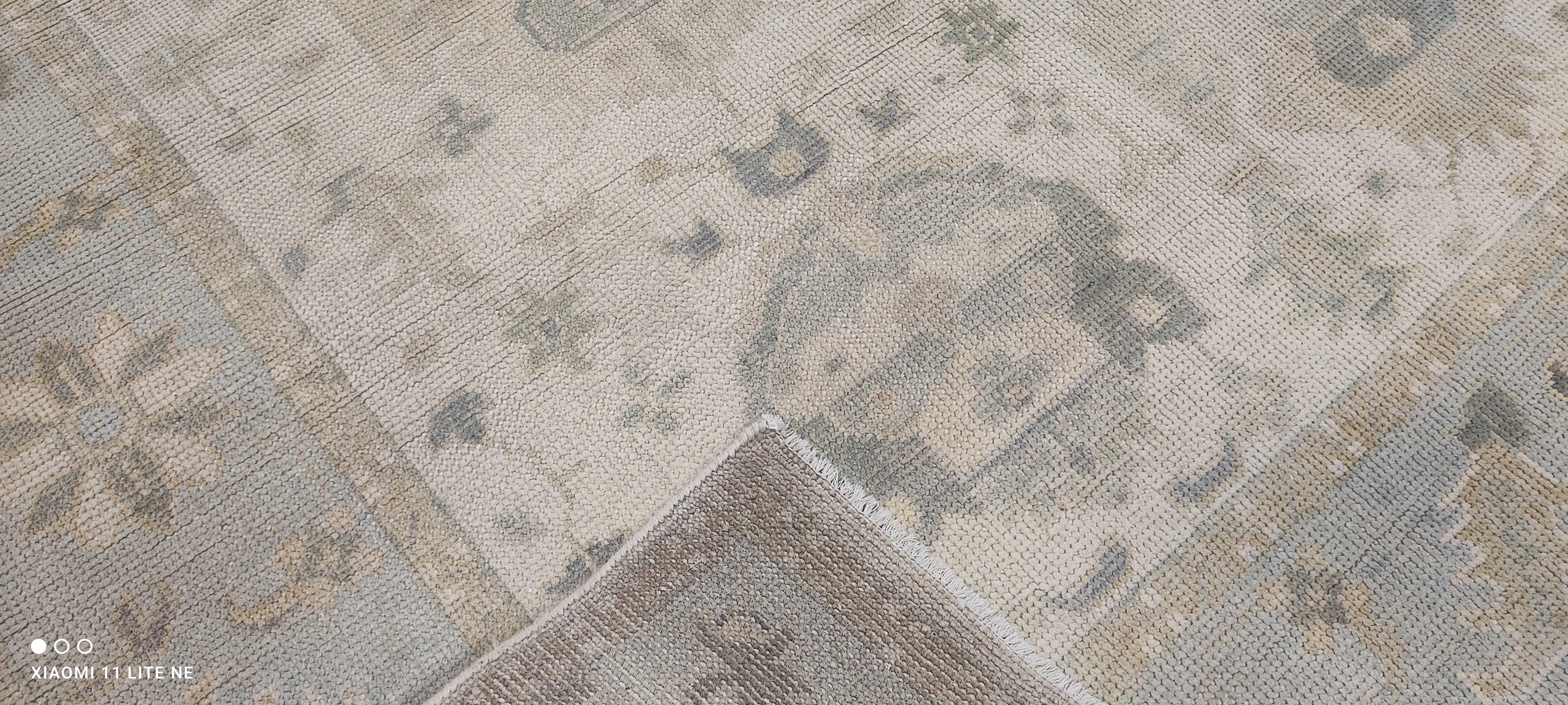 Carole Keen 8x9.9 Light Blue Hand-Knotted Oushak Rug