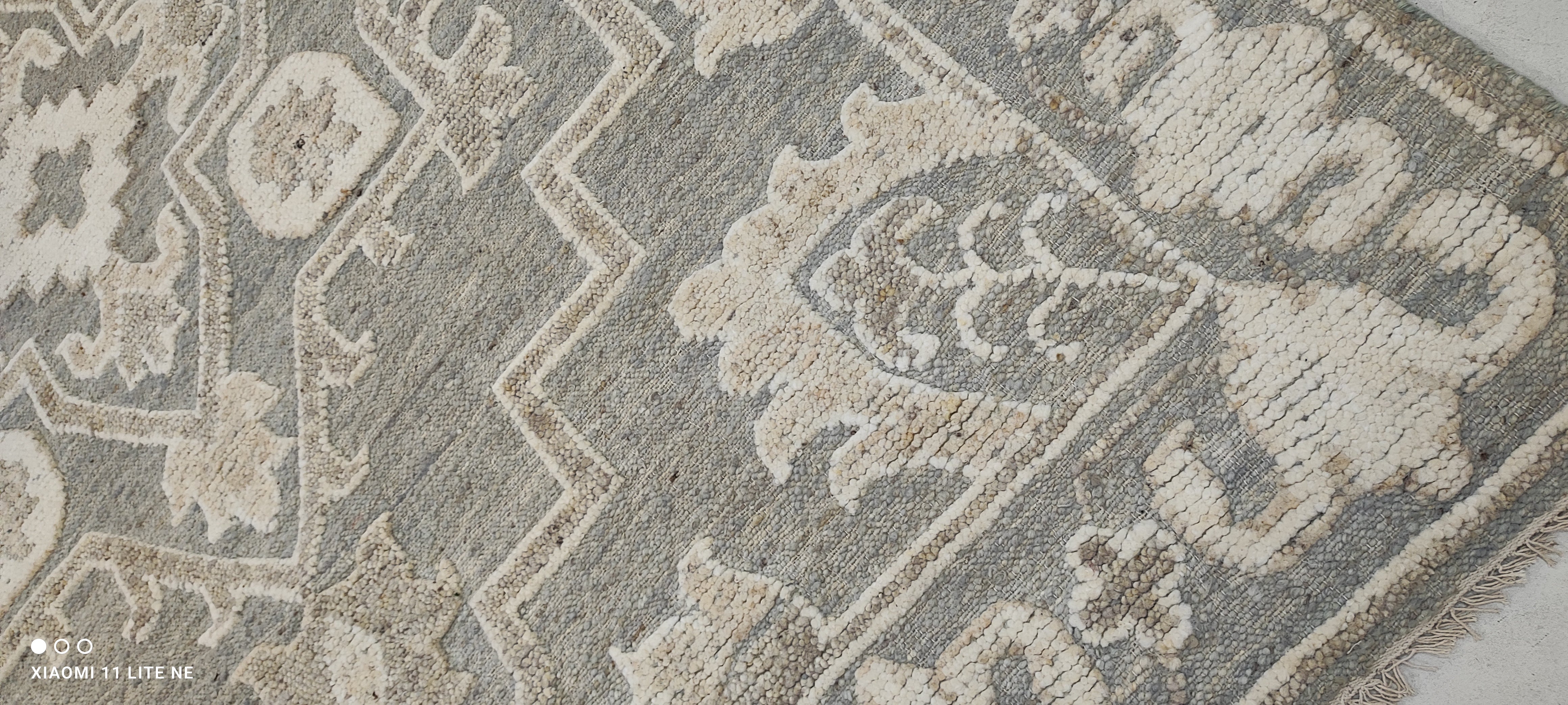 Jackie Hoffman 8x10.6 Grey Hand-Knotted Serapi Rug