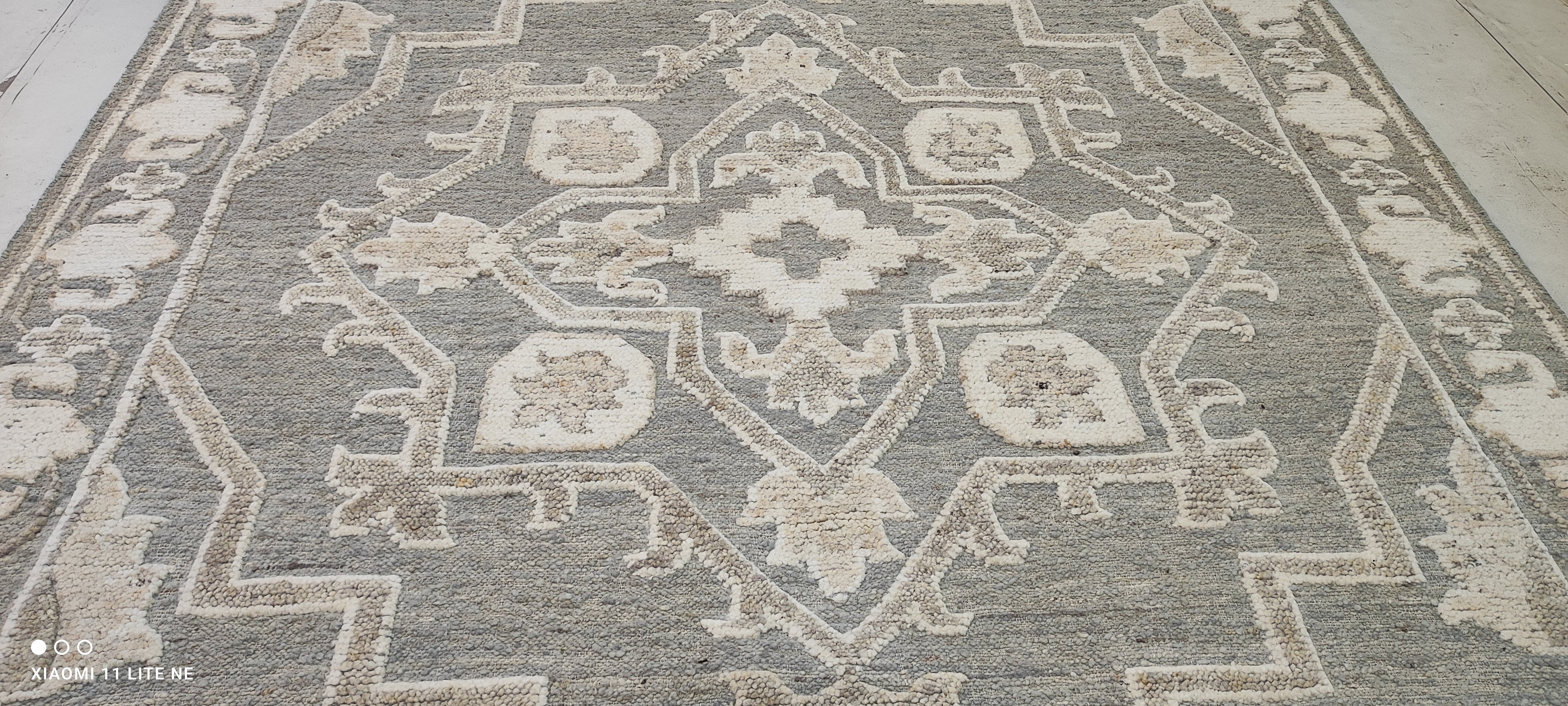 Jackie Hoffman 8x10.6 Grey Hand-Knotted Serapi Rug