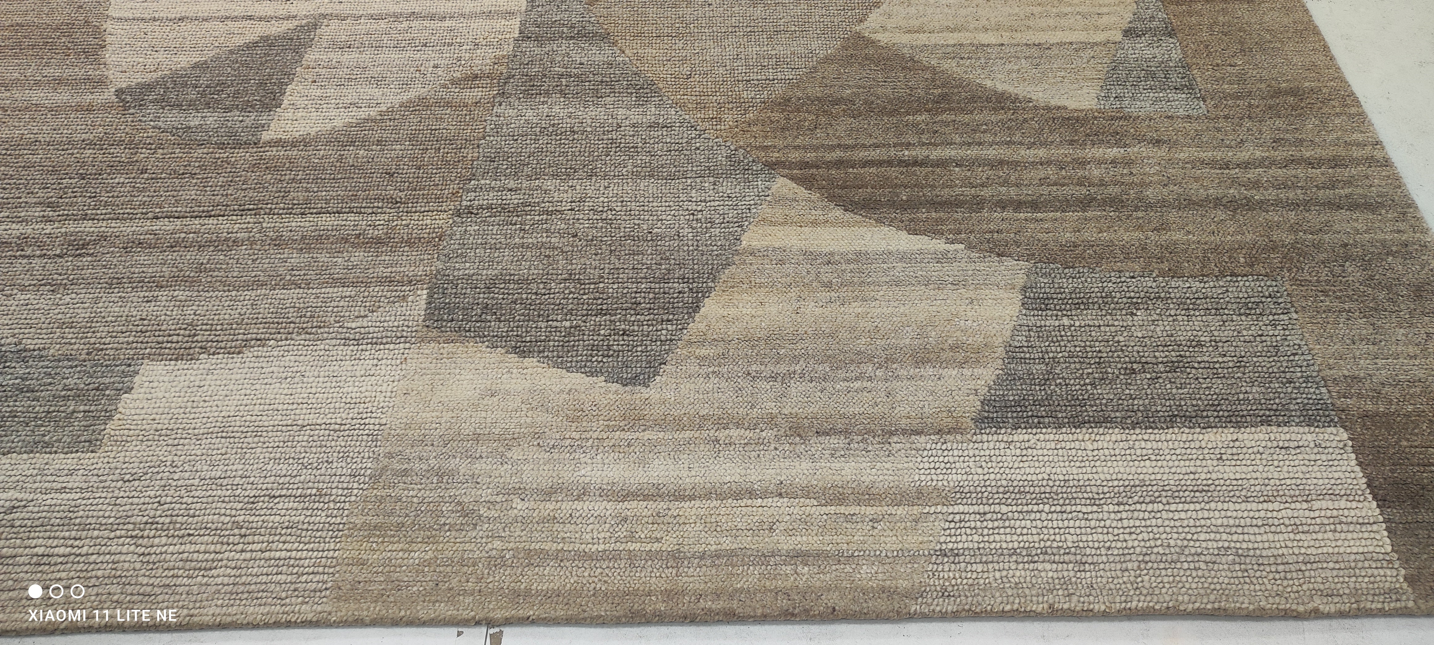 Michael Countryman 8x9.9 Beige Hand-Knotted Modern Style Rug