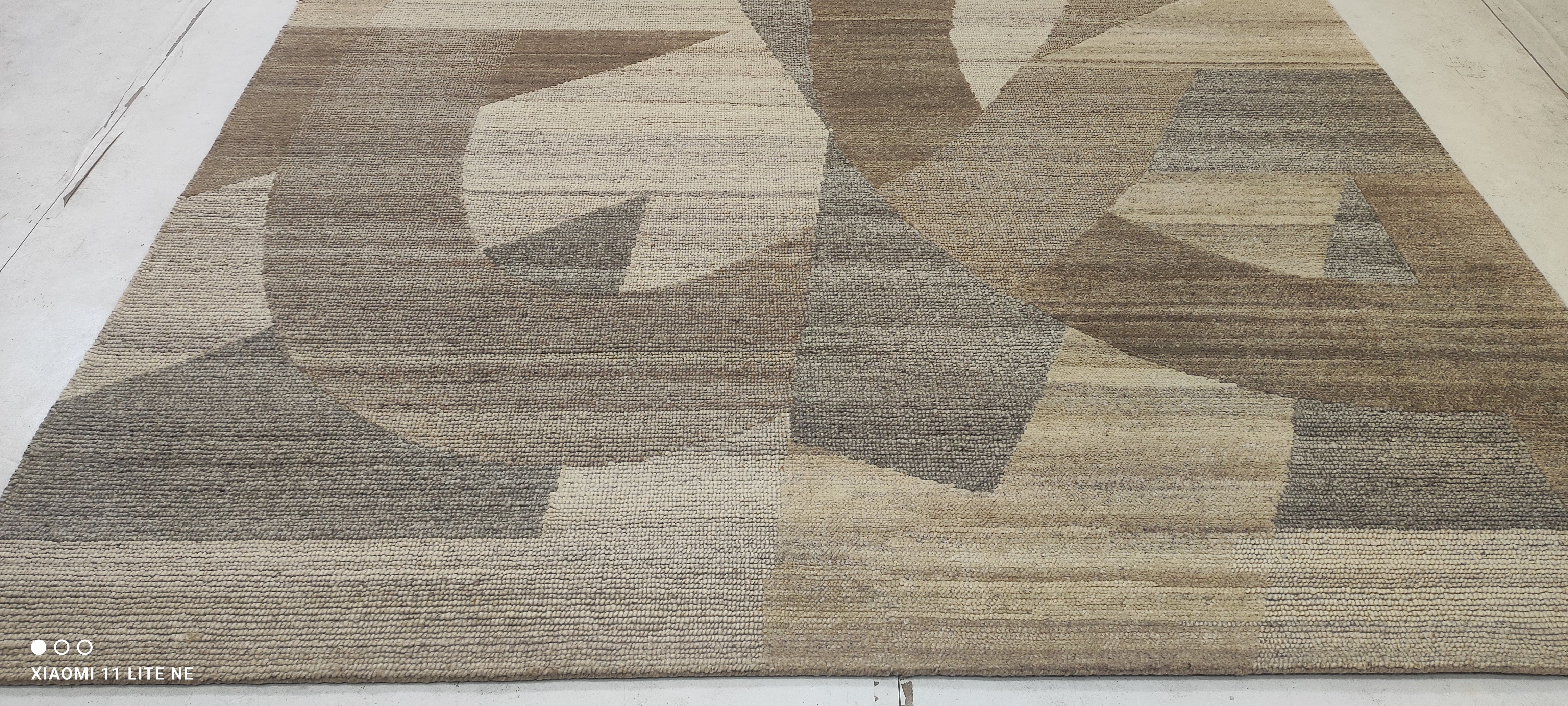 Michael Countryman 8x9.9 Beige Hand-Knotted Modern Style Rug