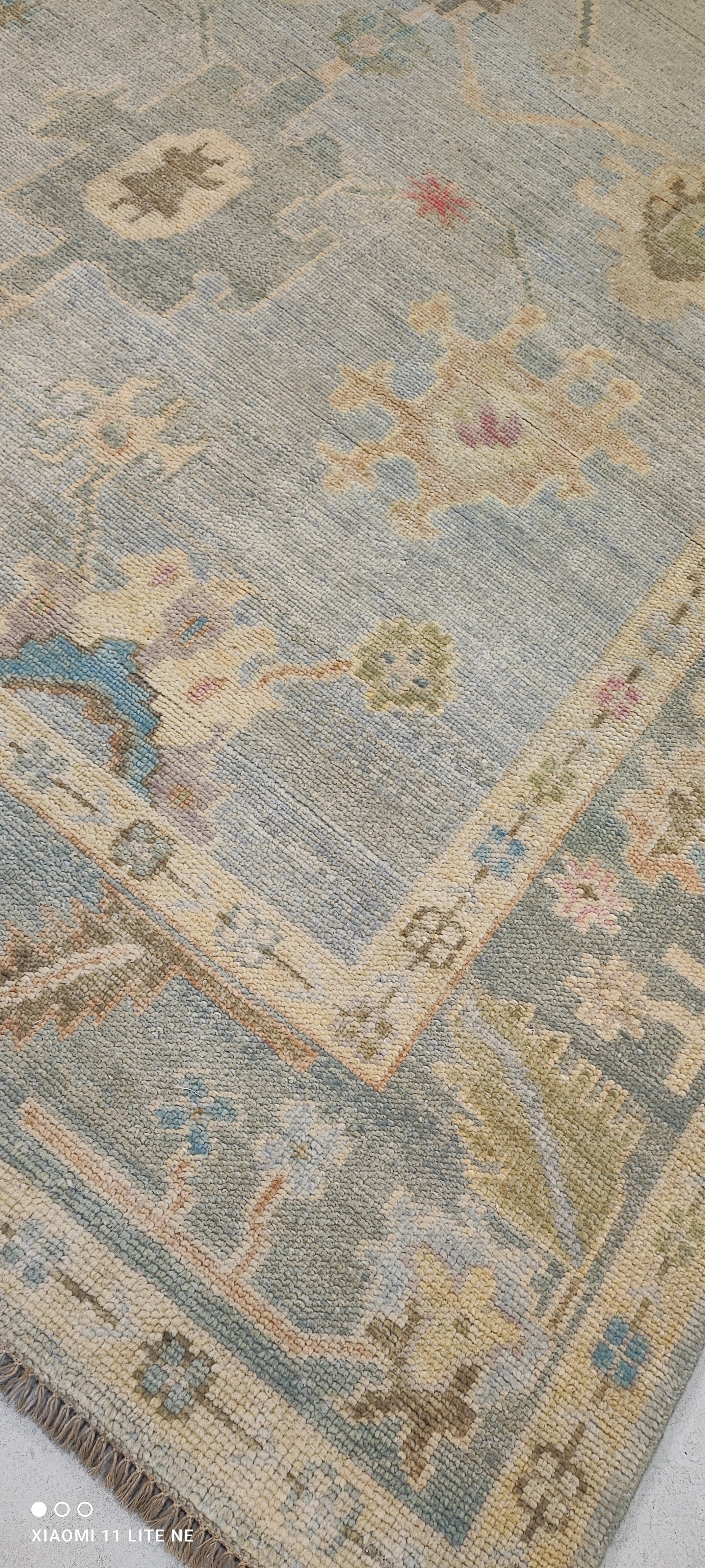 Gitta Robinson 9x12 Multi Color Hand-Knotted Oushak Rug