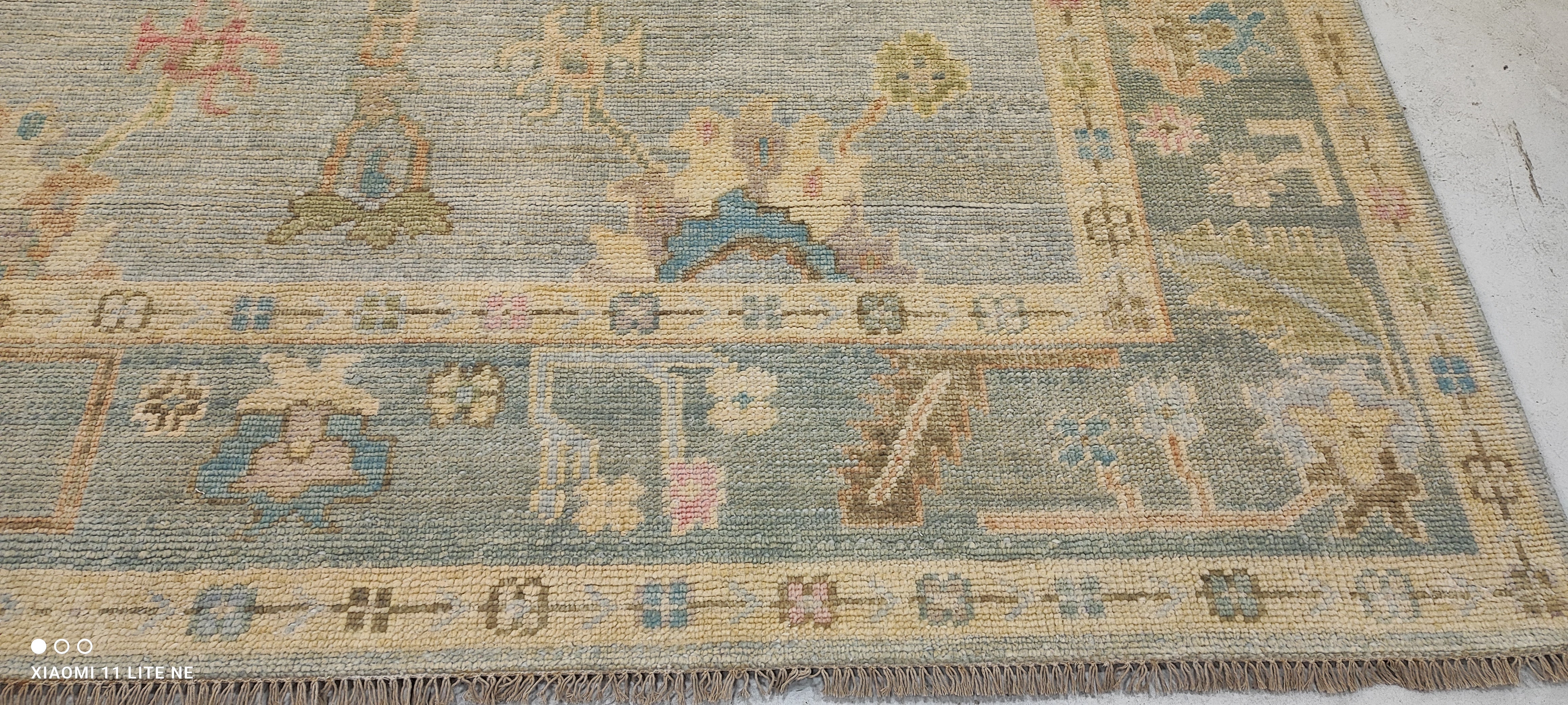 Gitta Robinson 9x12 Multi Color Hand-Knotted Oushak Rug
