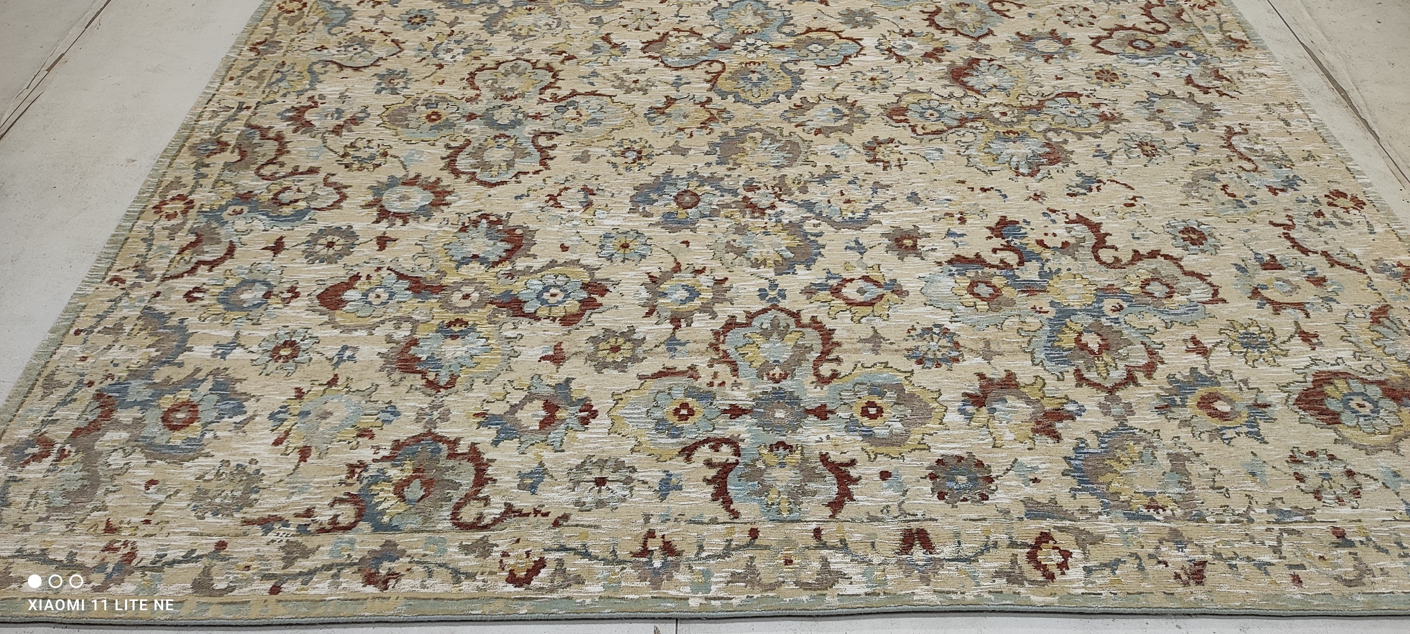 Marceline Hugot 8x10 Beige Hand-Knotted Oushak Rug
