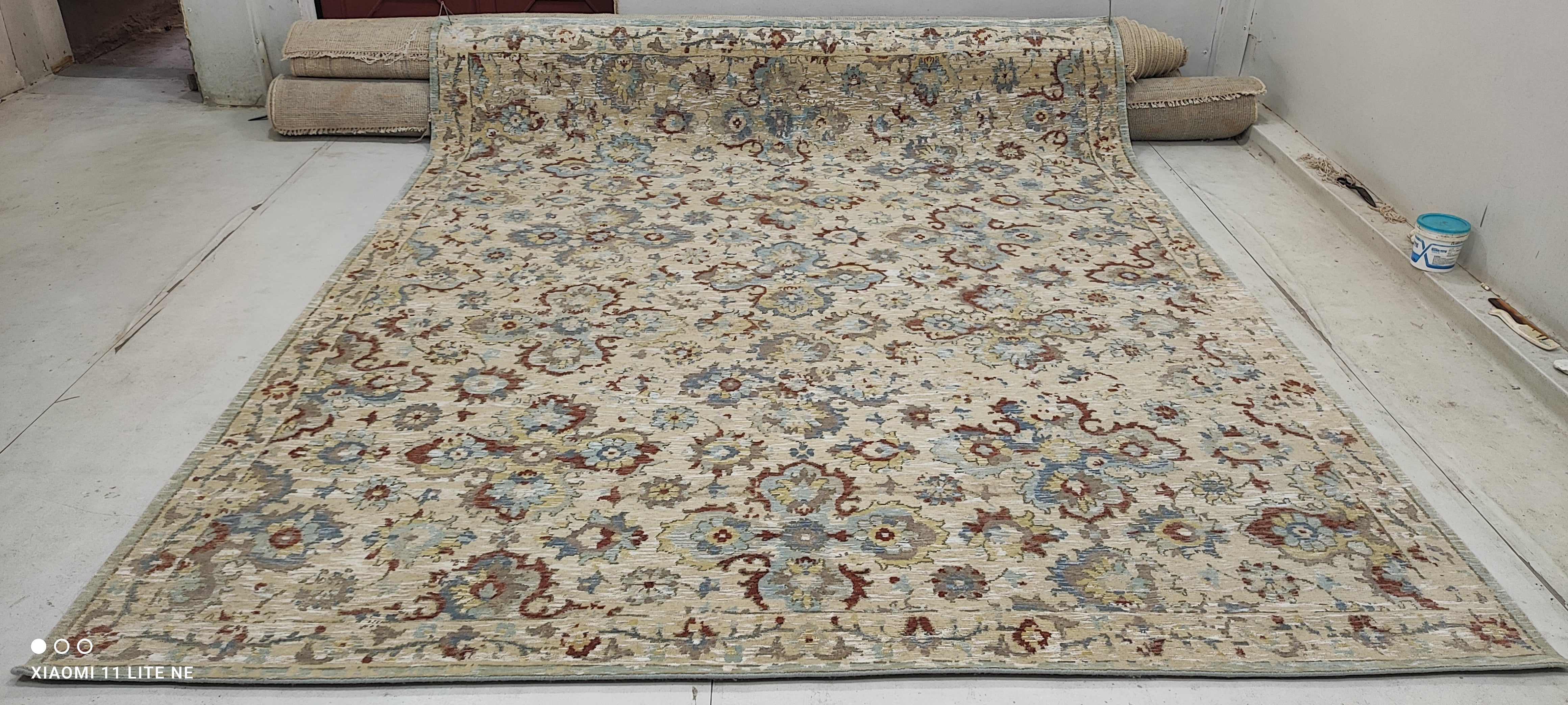 Marceline Hugot 8x10 Beige Hand-Knotted Oushak Rug