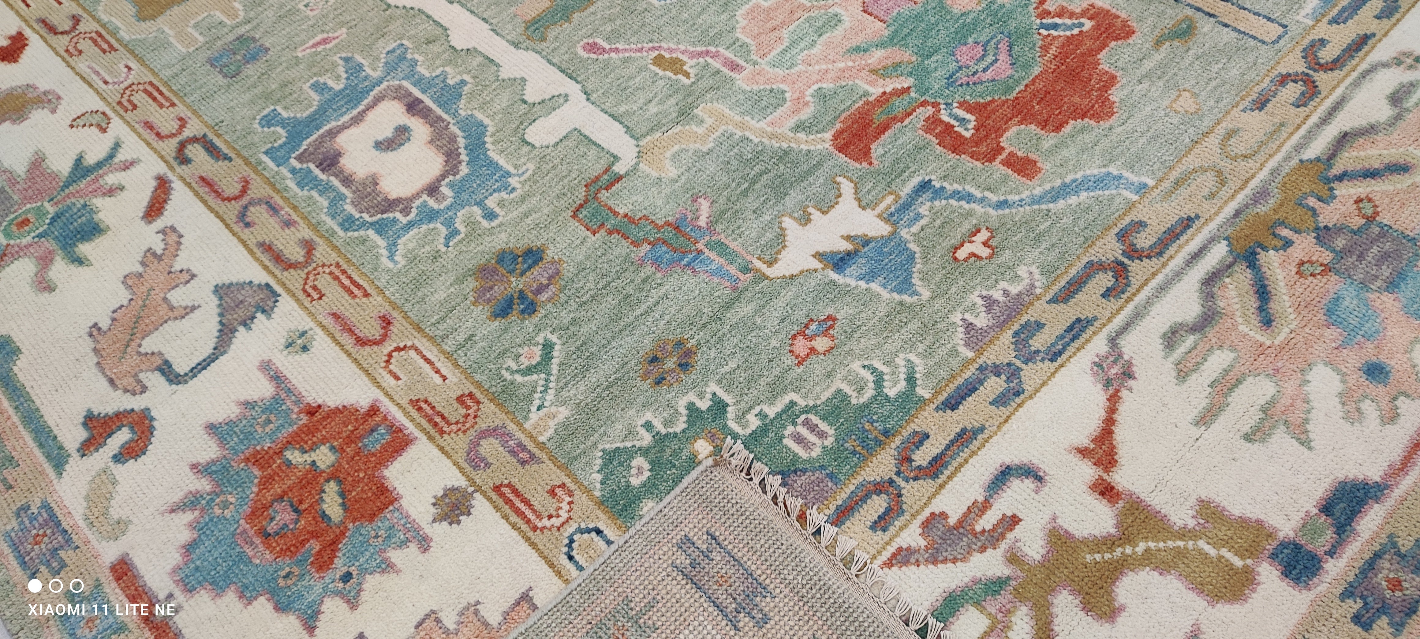 Pearl McKearn 8x10 Multi Color Hand-Knotted Oushak Rug
