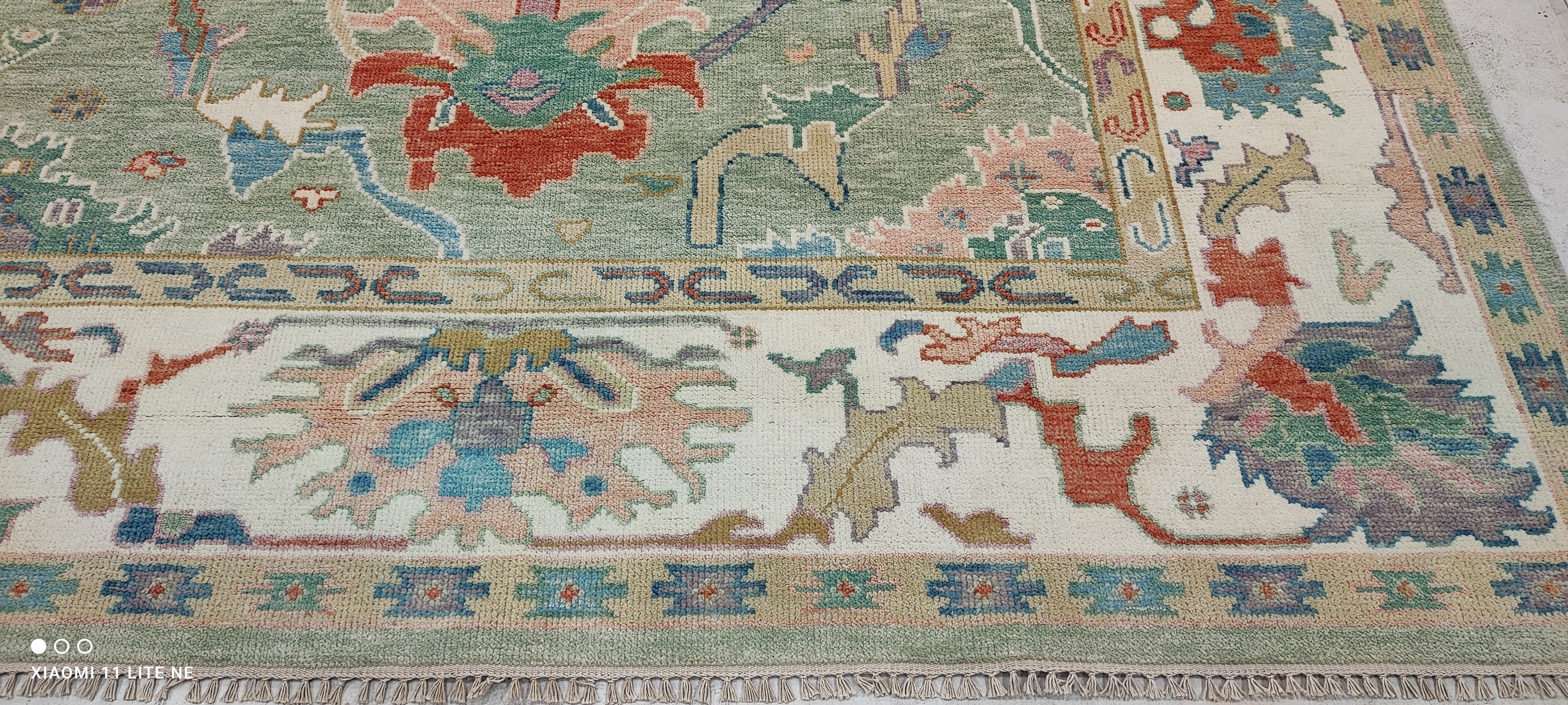 Pearl McKearn 8x10 Multi Color Hand-Knotted Oushak Rug