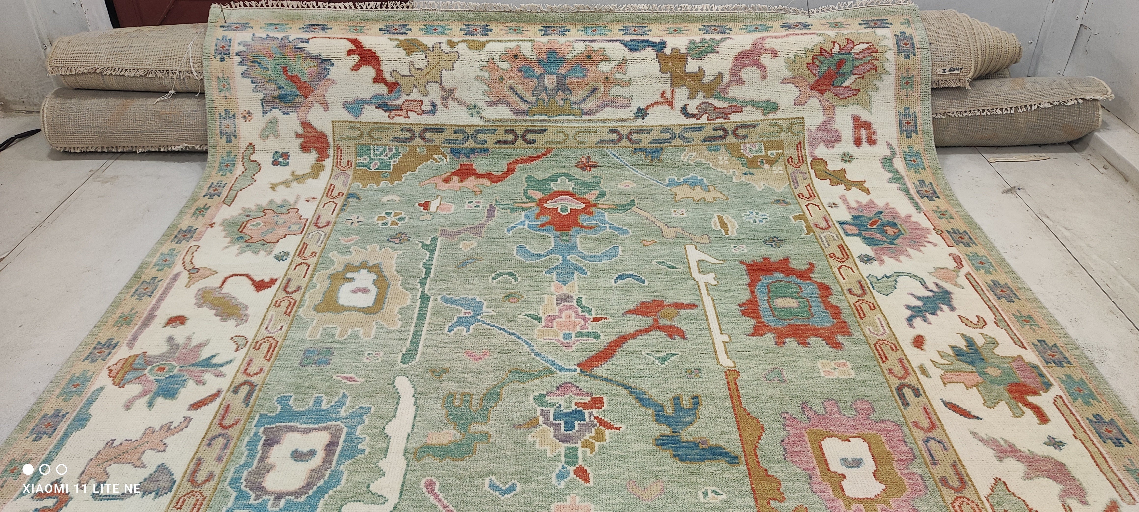 Pearl McKearn 8x10 Multi Color Hand-Knotted Oushak Rug