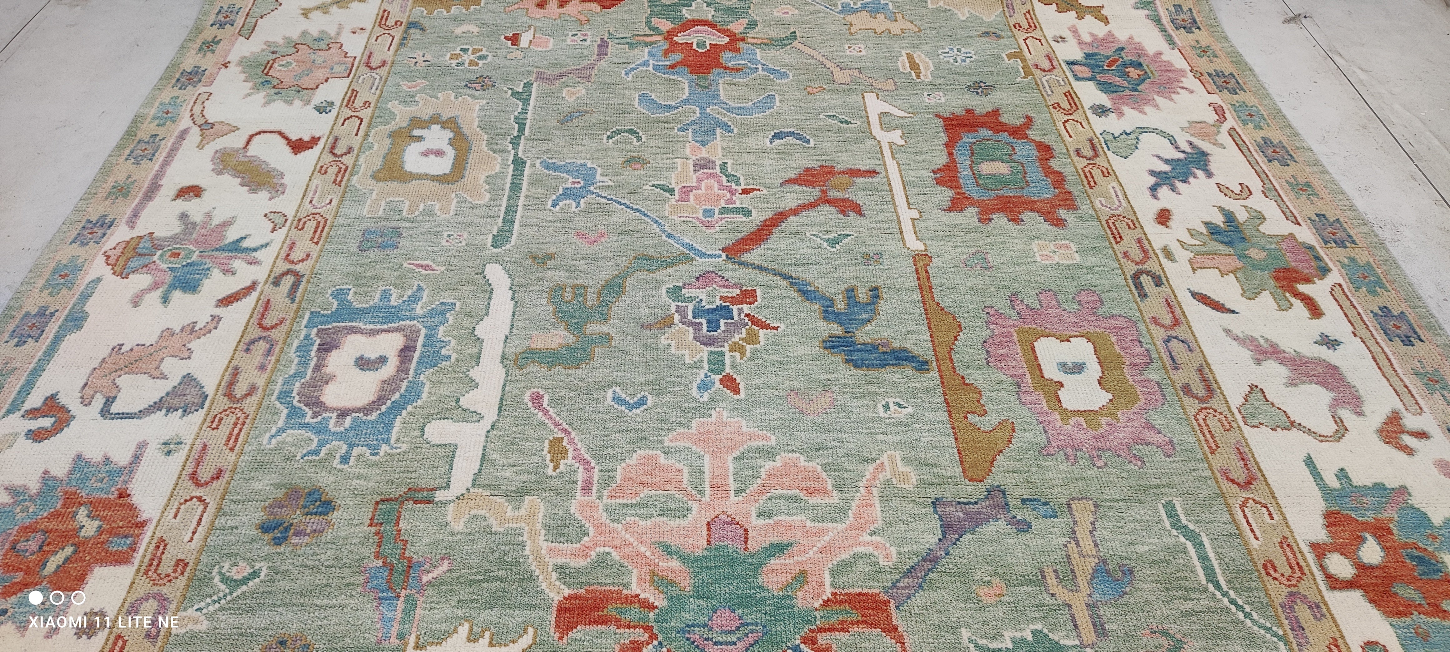 Pearl McKearn 8x10 Multi Color Hand-Knotted Oushak Rug