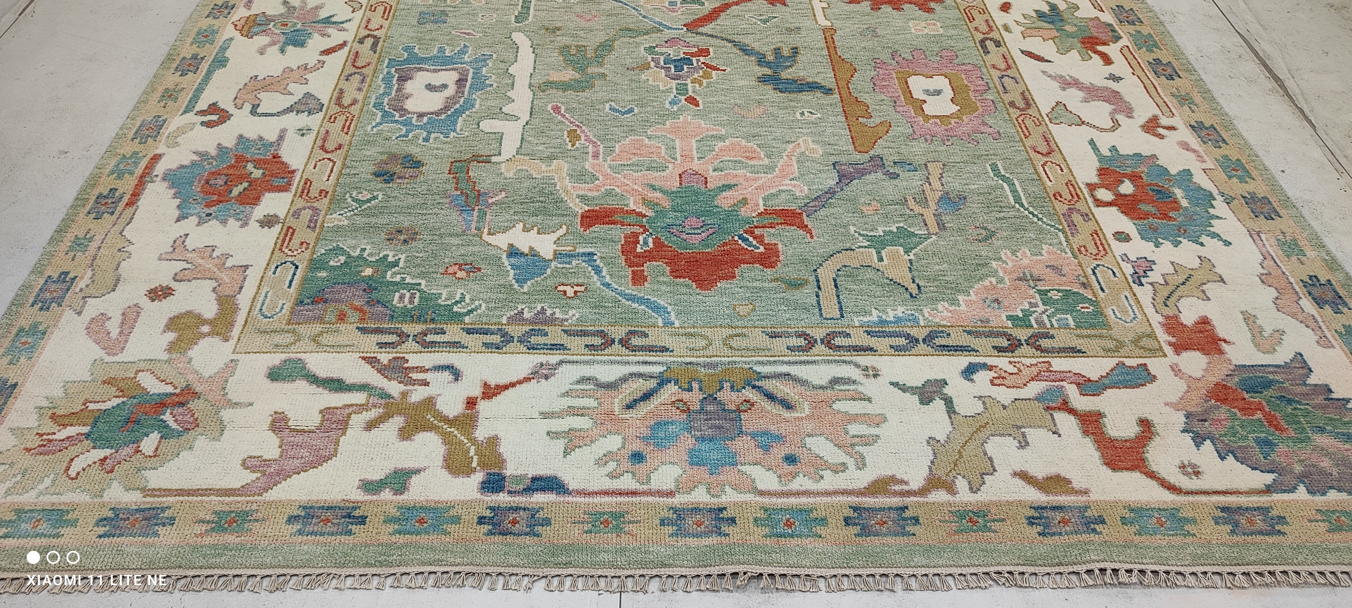 Pearl McKearn 8x10 Multi Color Hand-Knotted Oushak Rug