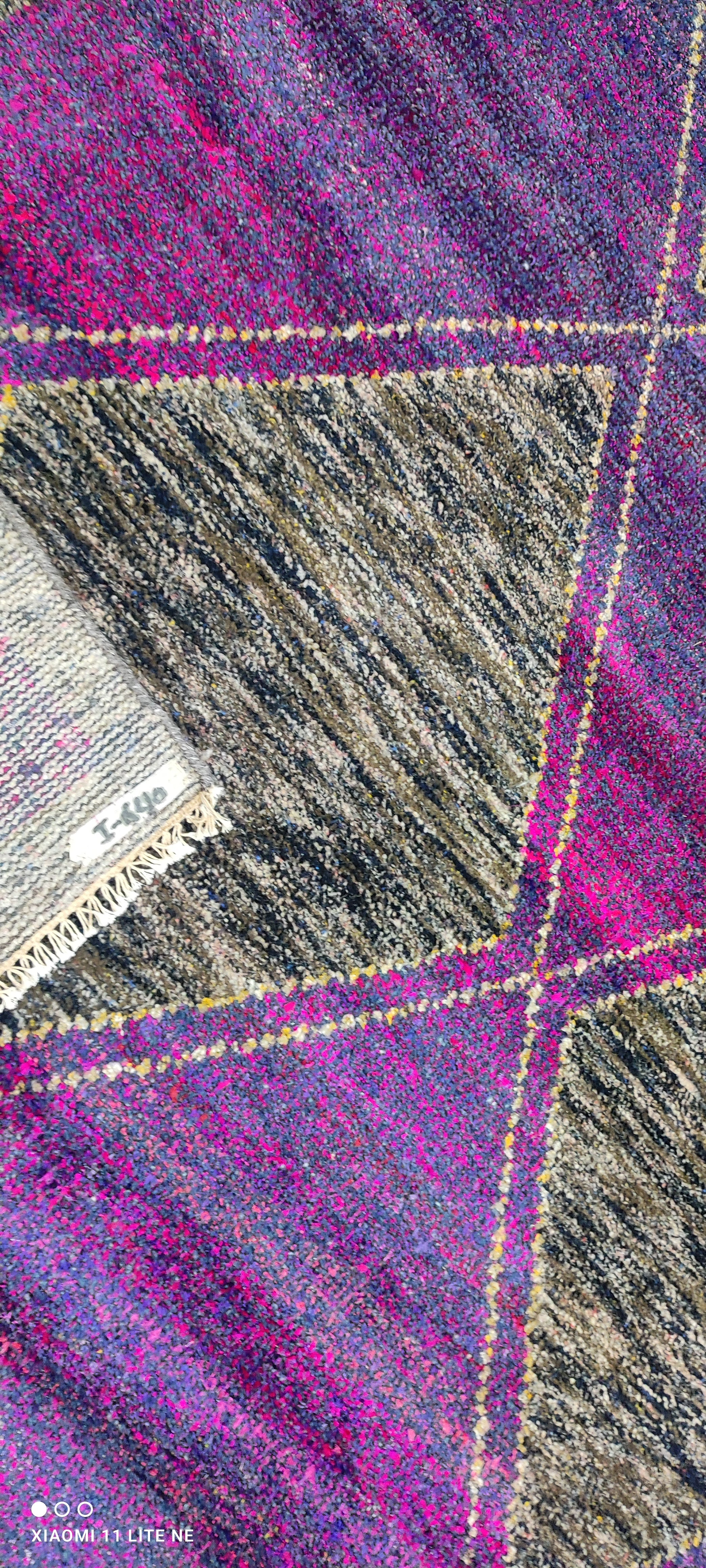 Kyle Keyes 8x10 Purple Hand-Knotted Modern Style Rug